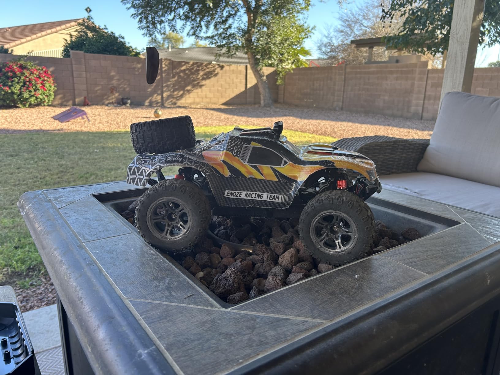 DEERC 9201E 1:10 RC Truck for Adults & Boys, 48 KPH 4WD Short Course RC Car with LED Lights, Functional Spare Tire, Metal Dog Bone, 2 Batteries, 40 Min, Hobby Grade All Terrain Remote Control Truck customer photo 1