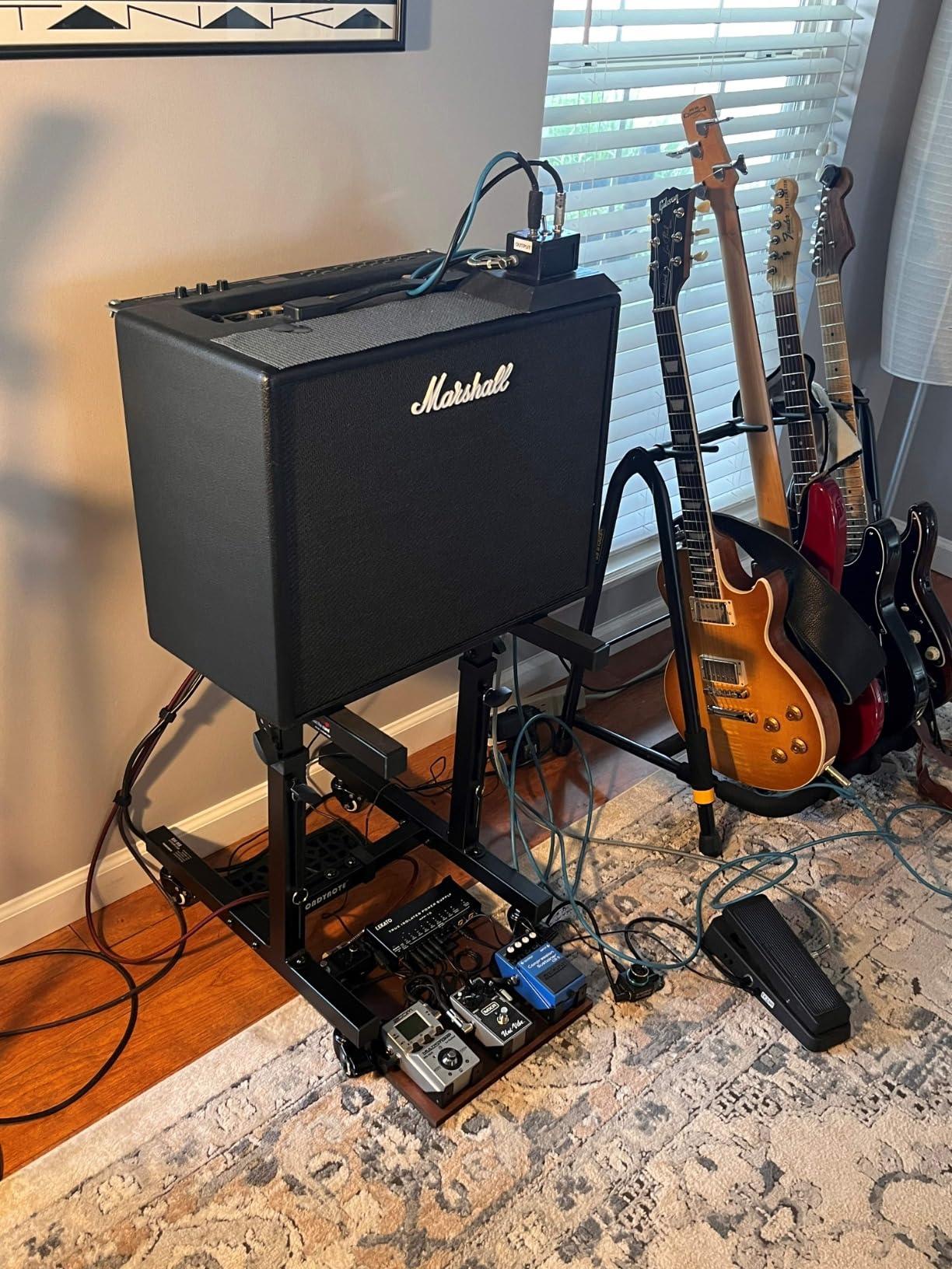 Vondynote Adjustable Mobile Guitar Amplifier Stands or Amps Speaker Cabinet Stands or Stage Monitor Tilt Guitar Combo Stands customer photo 2