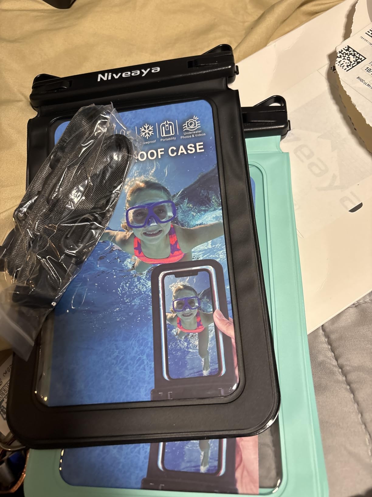 Niveaya IPX8 Double Space Waterproof Phone Pouch (up to 8.3