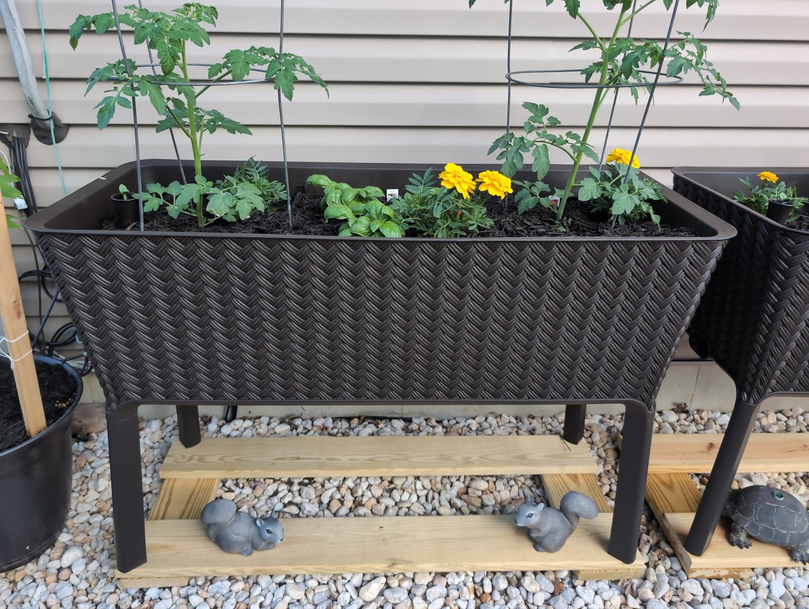 Keter Splendor 31.7 Gallon Raised Garden Bed with Self Watering Planter Box and Drainage Plug customer photo 1
