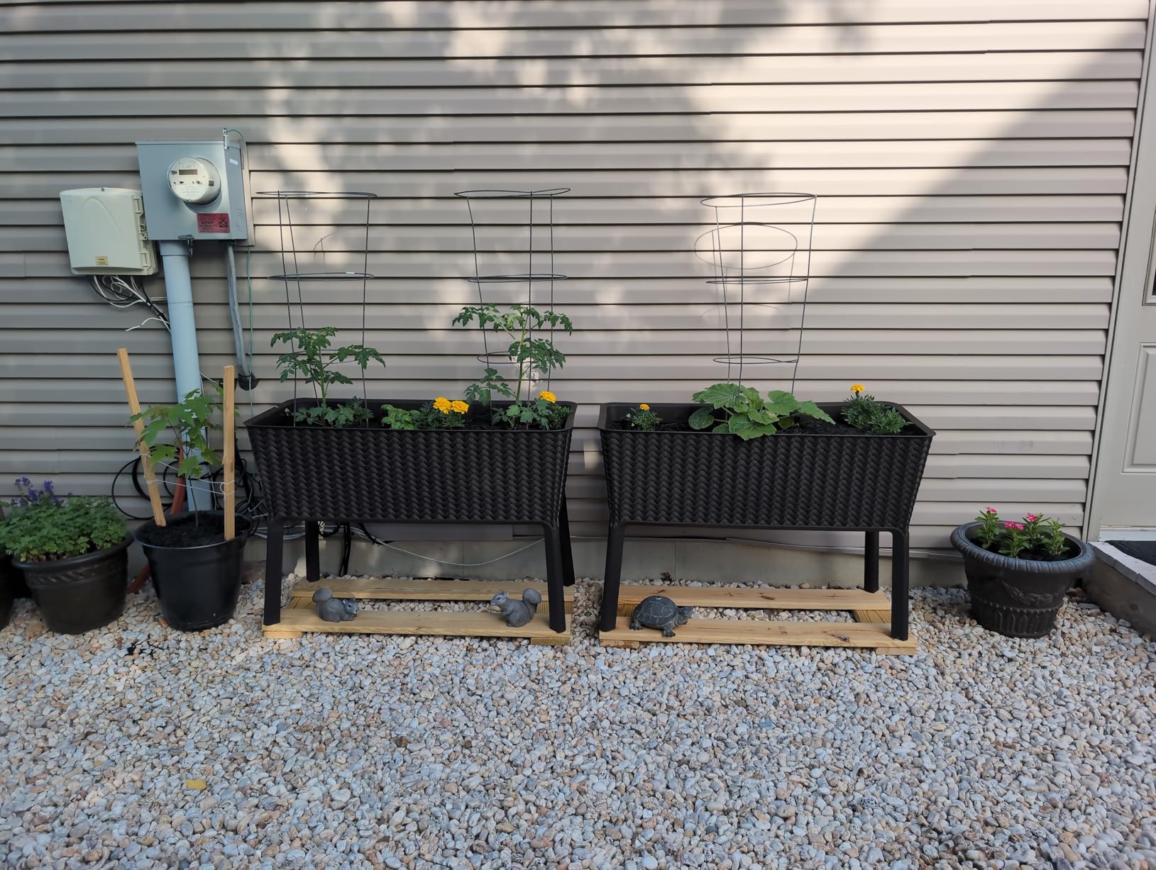Keter Splendor 31.7 Gallon Raised Garden Bed with Self Watering Planter Box and Drainage Plug customer photo 2