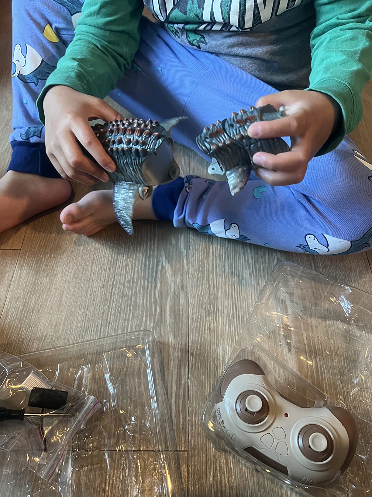 fromeasy Remote Control Dinosaur Toys for Kids, Mosasaurus Diving Toys RC Boat with Light and Spray Water for Swimming Pool Lake Bathroom customer photo 1