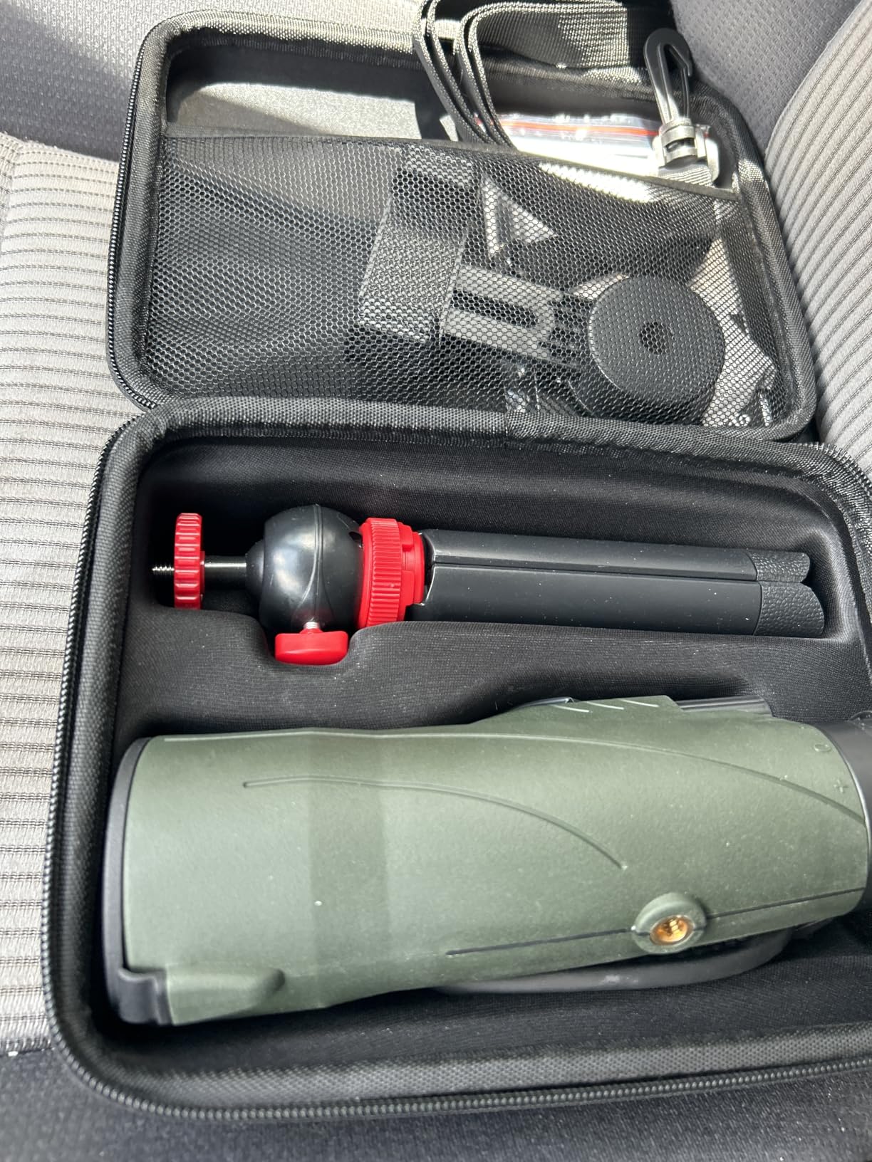 12x56 High Power Monocular Telescope for Adults | Comes with Smartphone Adapter Tripod Travel Bag | Bird Watching Hunting Hiking Camping Gift - Green customer photo 1