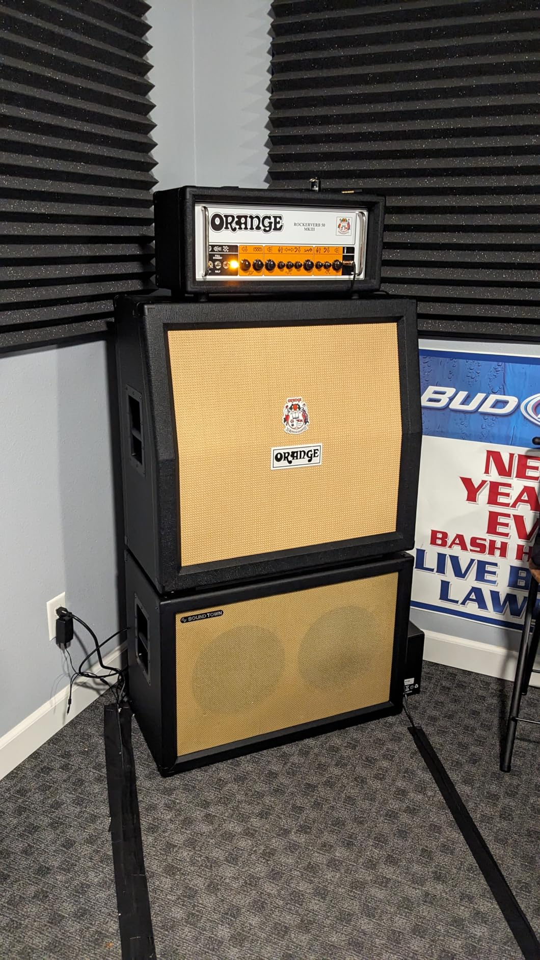 Sound Town 2 x 12 130W Open-Back Guitar Speaker Cabinet, Birch Plywood, Black Tolex, Wheat Cloth Grille (GUC212OBBK) customer photo 1