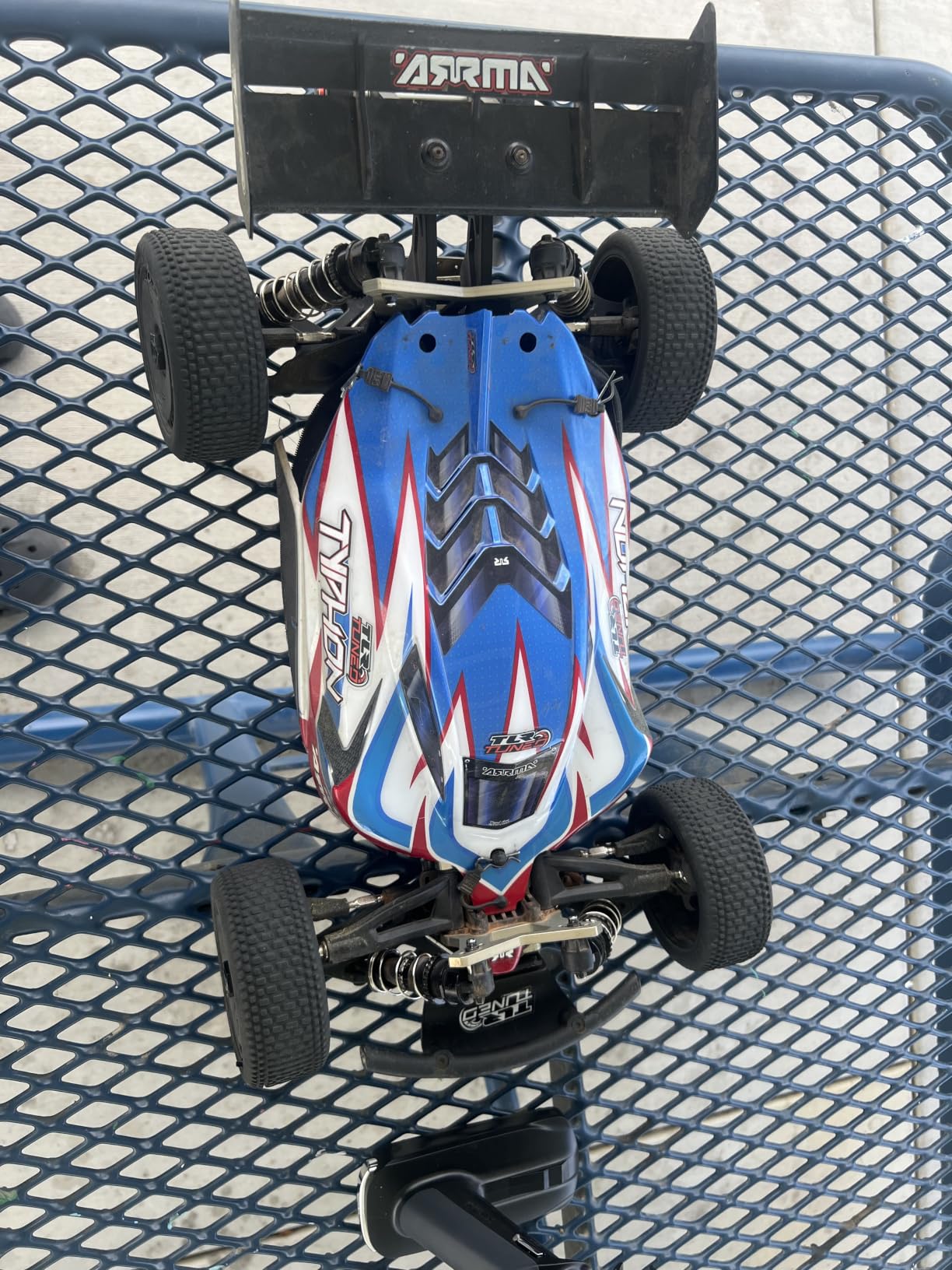 ARRMA RC Car 1/8 TLR Tuned Typhon 6S 4WD BLX Buggy RTR (Battery and Charger Not Included), Red/Blue, ARA8406 customer photo 2