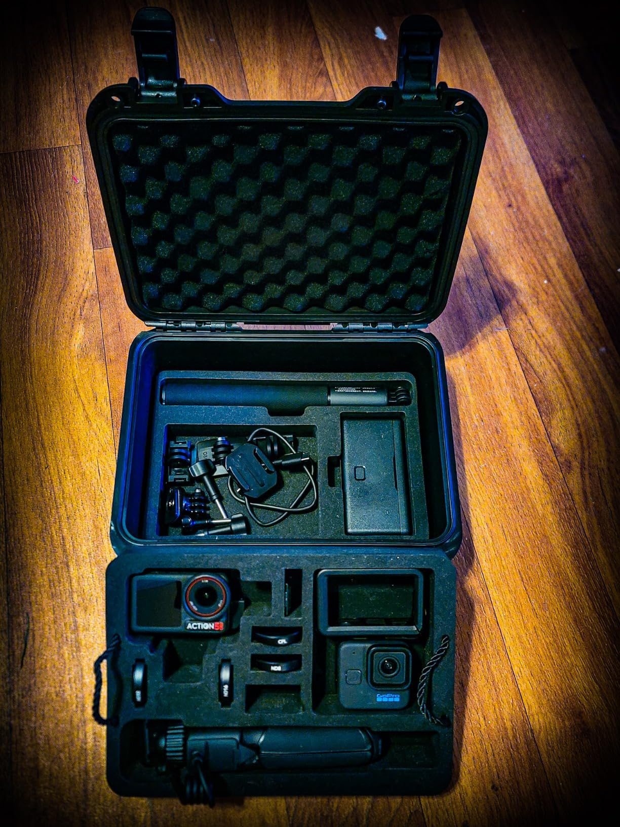 Lekufee Portable Waterproof Hard Case for DJI Osmo Action 6/5 Pro/4/3 Action Camera, Standard Combo, Adventure Combo, More Accessories (Case Only) customer photo 1