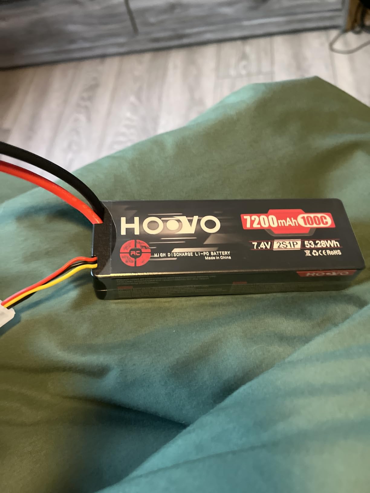 HOOVO 2S Lipo Battery 7.4V 7200mAh 100C RC Lipo Battery Pack TR Plug 2 Pack, Hard Case Compatible with 1/8 and 1/10 RC Truck Vehicles Truggy Buggy Racing Models customer photo 1