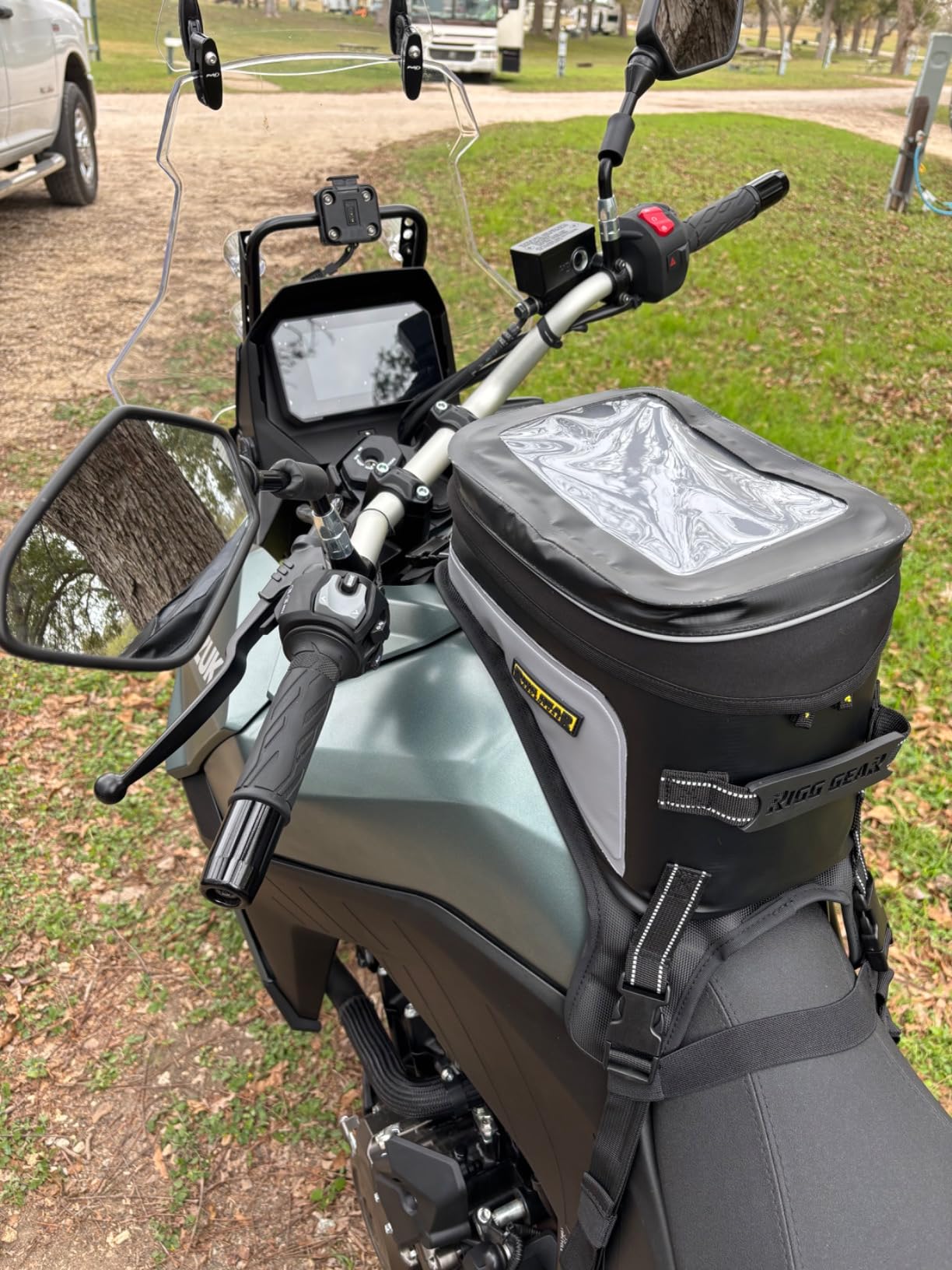 Nelson-Rigg Waterproof Hurricane Adventure Tank Bag, fits Most Honda Yamaha Kawasaki Adventure Bikes Black customer photo 2