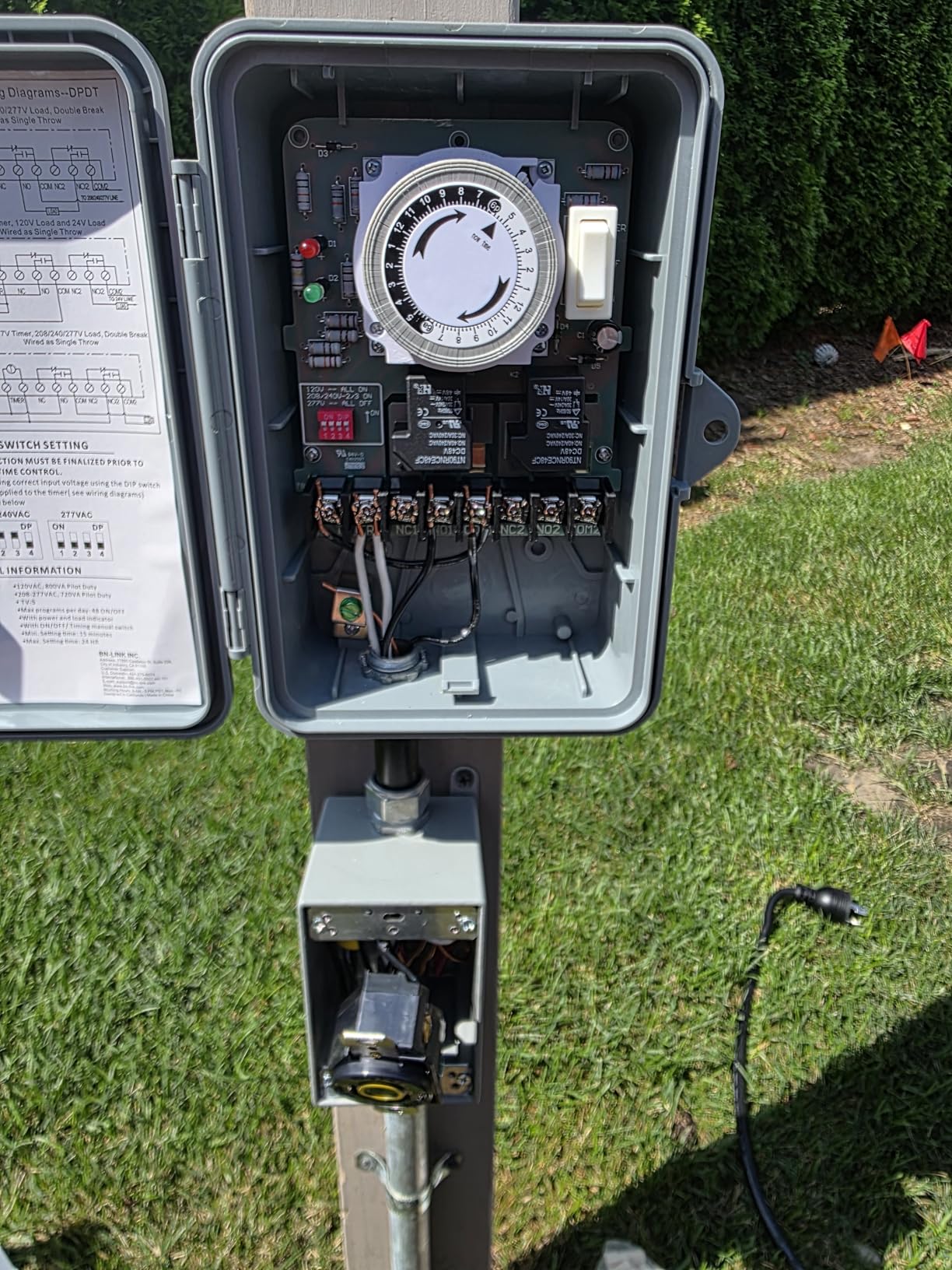 BN-LINK Pool Pump Timer, Outdoor Mechanical Timer Box, Heavy Duty 24 Hour Programmable, 2HP 40A Max, 120, 240, 277 VAC, for Pool Pump, Water Heater, Fans, SPA, ETL Listed customer photo 1