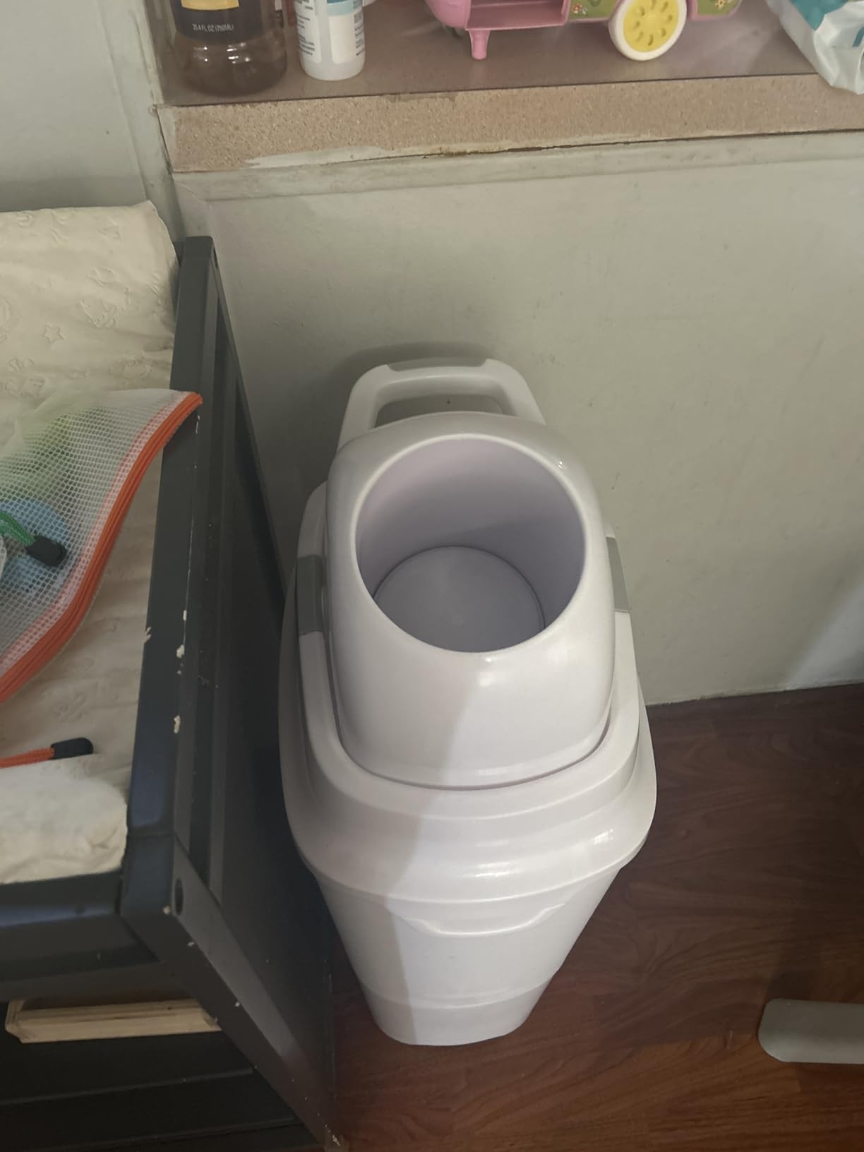 Foundations Tall Diaper Pail with Airtight Lid - Large Capacity, Holds up to 60 Newborn Diapers customer photo 1