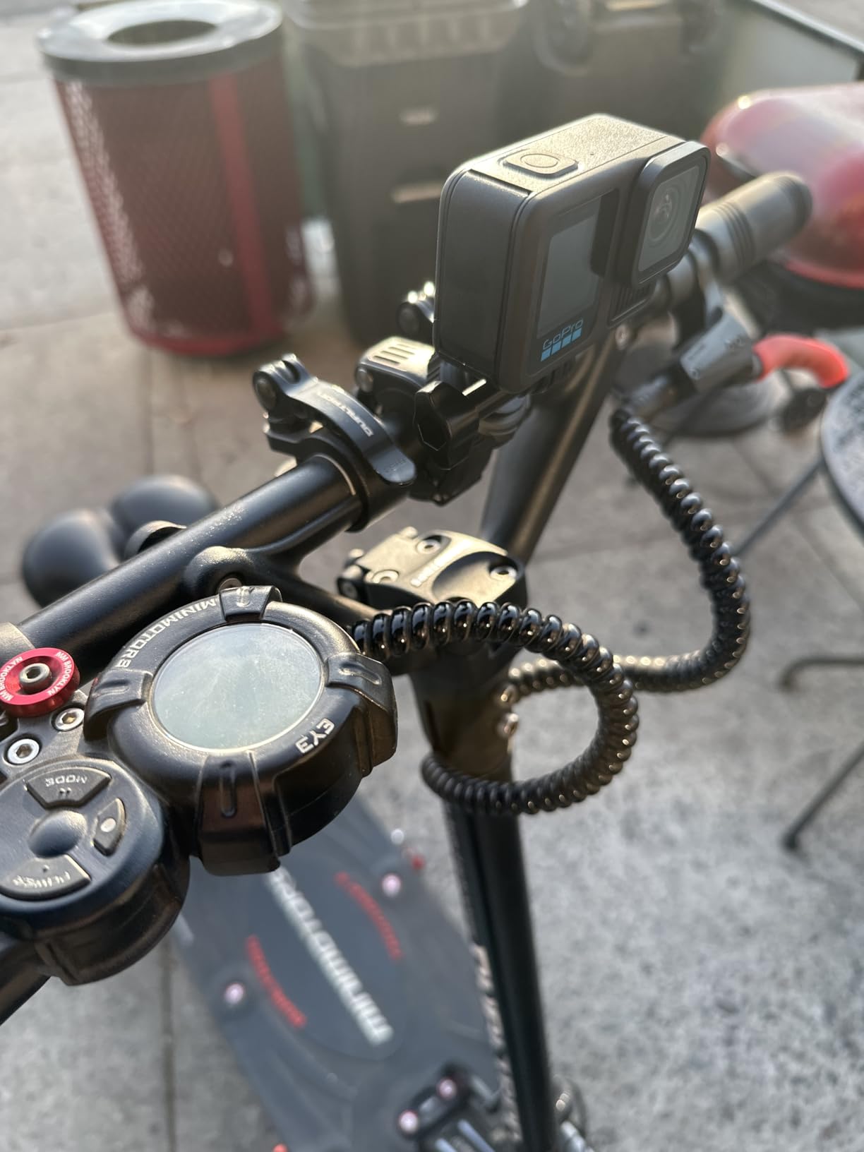 Handlebar Bike Pole Mount Motorcycle Bicycle Clamp Mount for GoPro | for Go Pro Hero 13 12 11 10 9 8 7 6 5 Session Mission Max DJI Osmo Action Cameras, 360 Degree Rotation customer photo 1