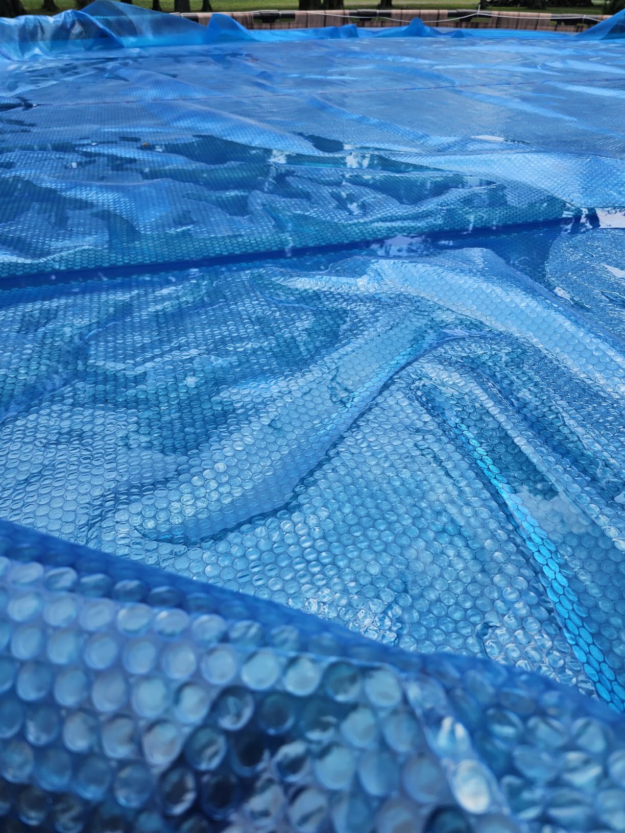 In The Swim 18' Standard Blue Round Solar Pool Cover 8 Mil for Solar Heating Above Ground Pools and Inground Pools customer photo 1
