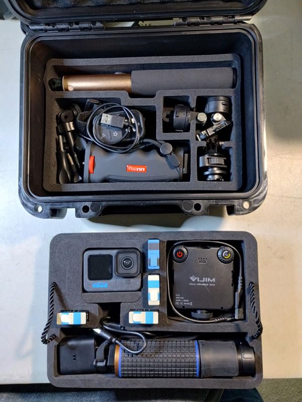 Lekufee Waterproof Hard Case Compatible with Gopro Hero 13/12/11/10/9/8, Mission 1 Pro, LIT Hero, Hero 4K, Media Mod/Gopro Volta/Creator Edition/Action Camera and Accessories (Case Only) customer photo 2
