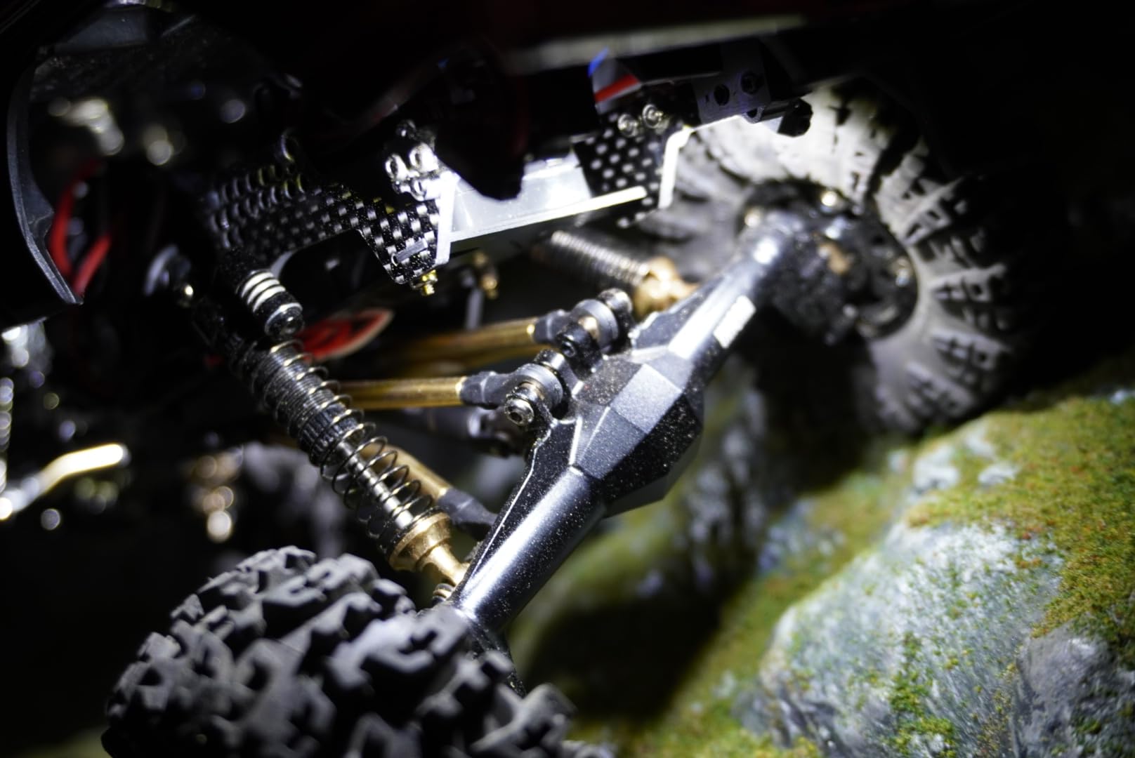 INJORA Brass & Aluminium 59mm Long ThreadedOil Shocks for TRX4M customer photo 1
