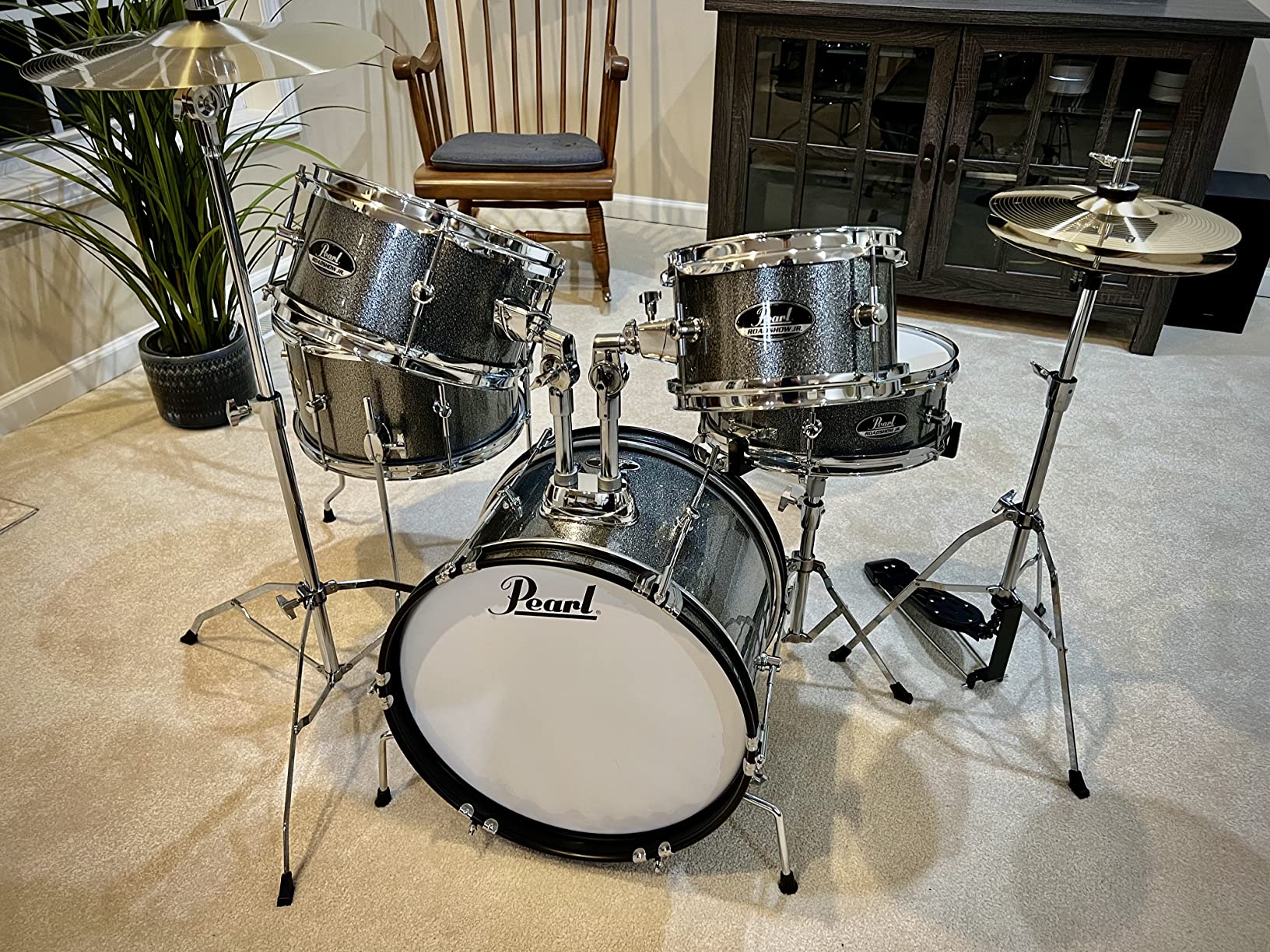 Roadshow Jr. 5 Piece Drum Set with Hardware and Cymbals (RSJ465C/C33) customer photo 1