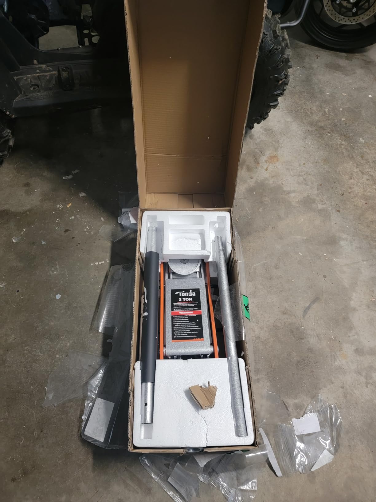 TONDA Floor Jack, 3 Ton Aluminum and Steel Low Profile Hydraulic Car Jack with Dual Pump System, Rapid Lift, Orange customer photo 2