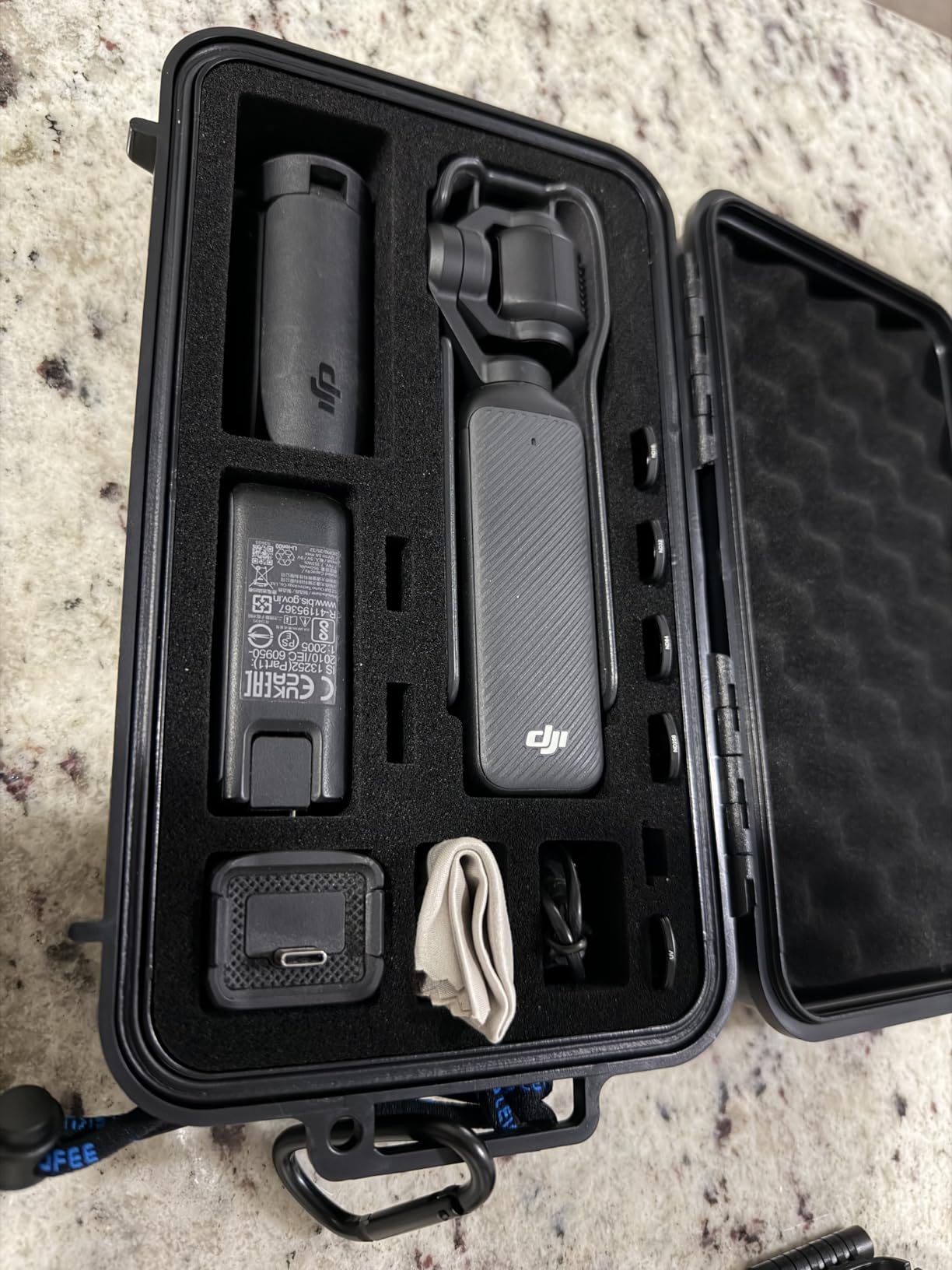 Lekufee Travel Waterproof Hard Case Compatible with DJI Osmo Pocket 4, DJI Osmo Pocket 3/Creator Combo/Power Expansion Combo/Vlogging Camera and Accessories(Case & Bag Only) customer photo 1