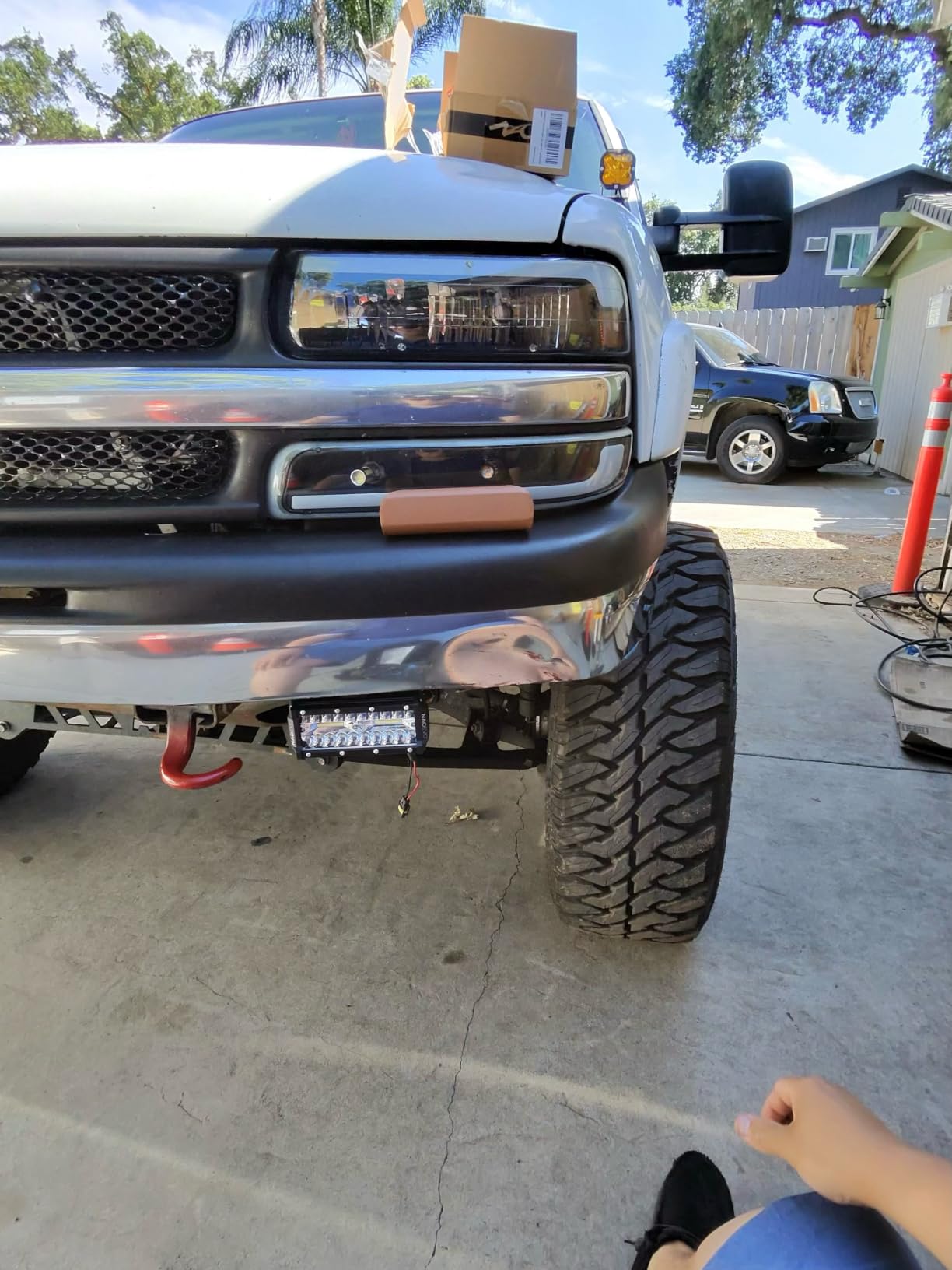 NAOEVO 7 Inch LED Light Bar, 240W 24000LM Offroad Fog/Driving Lights LED Pods with 2 Leads Wiring Harness Kit, Spot Flood Combo Beam, Work for Truck Boat UTV ATV, 2-Pack customer photo 1