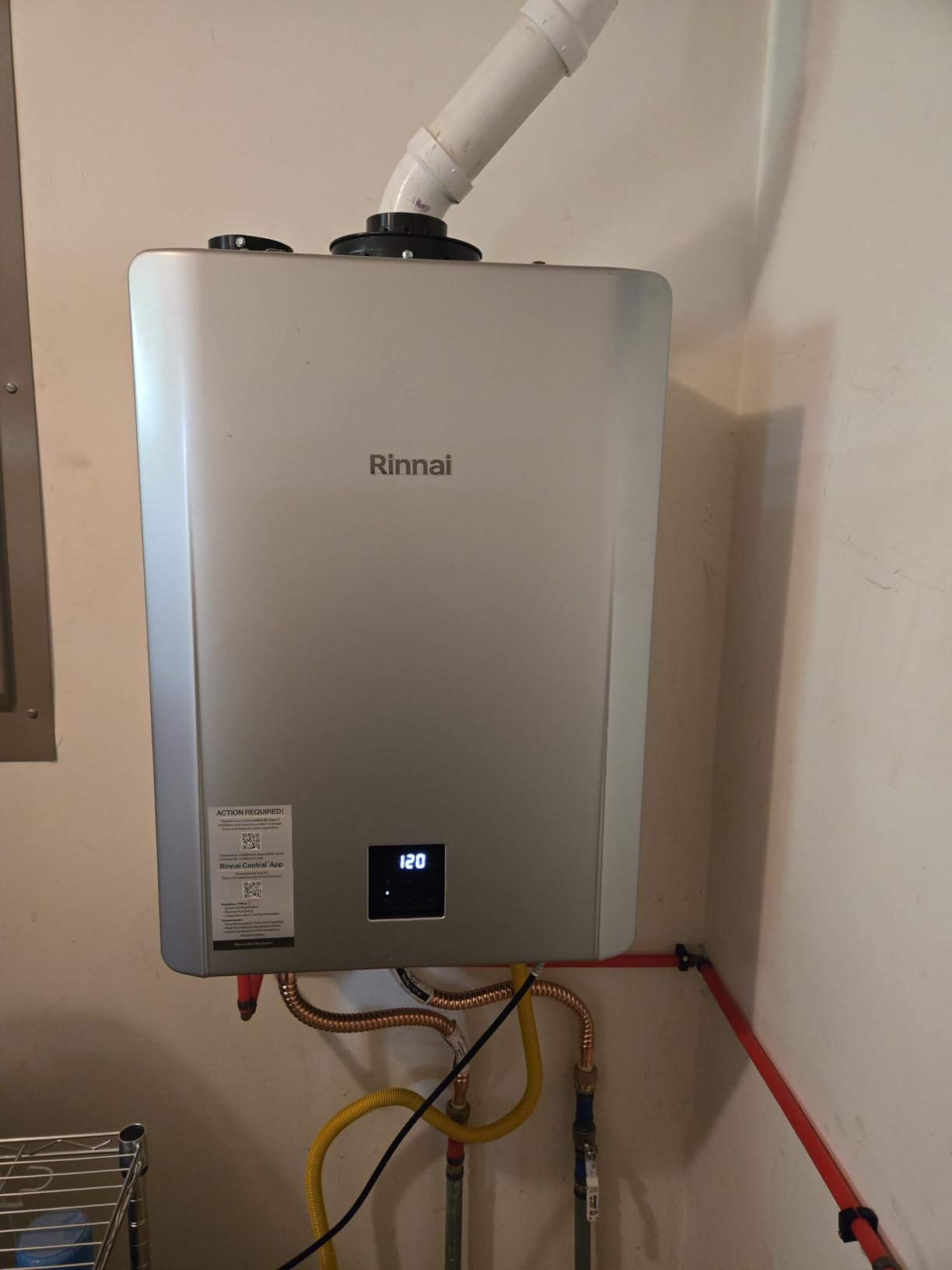 Rinnai RX160iN Condensing Smart Sense Natural Gas or Propane Tankless Water Heater, Indoor or Outdoor, Up to 9 GPM, 160,000 BTU customer photo 2