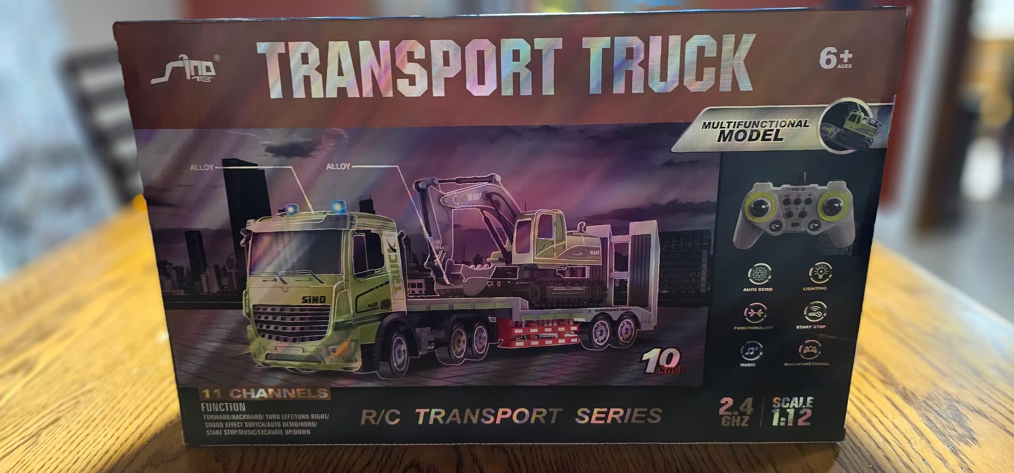 Fistone RC Semi-Trailer Truck & Excavator Toy Set, 1:12 Scale with Sound and Lights, 2.4Ghz Remote Control Flatbed Truck and Excavator Toys for Boys 6-12 Years Old customer photo 2