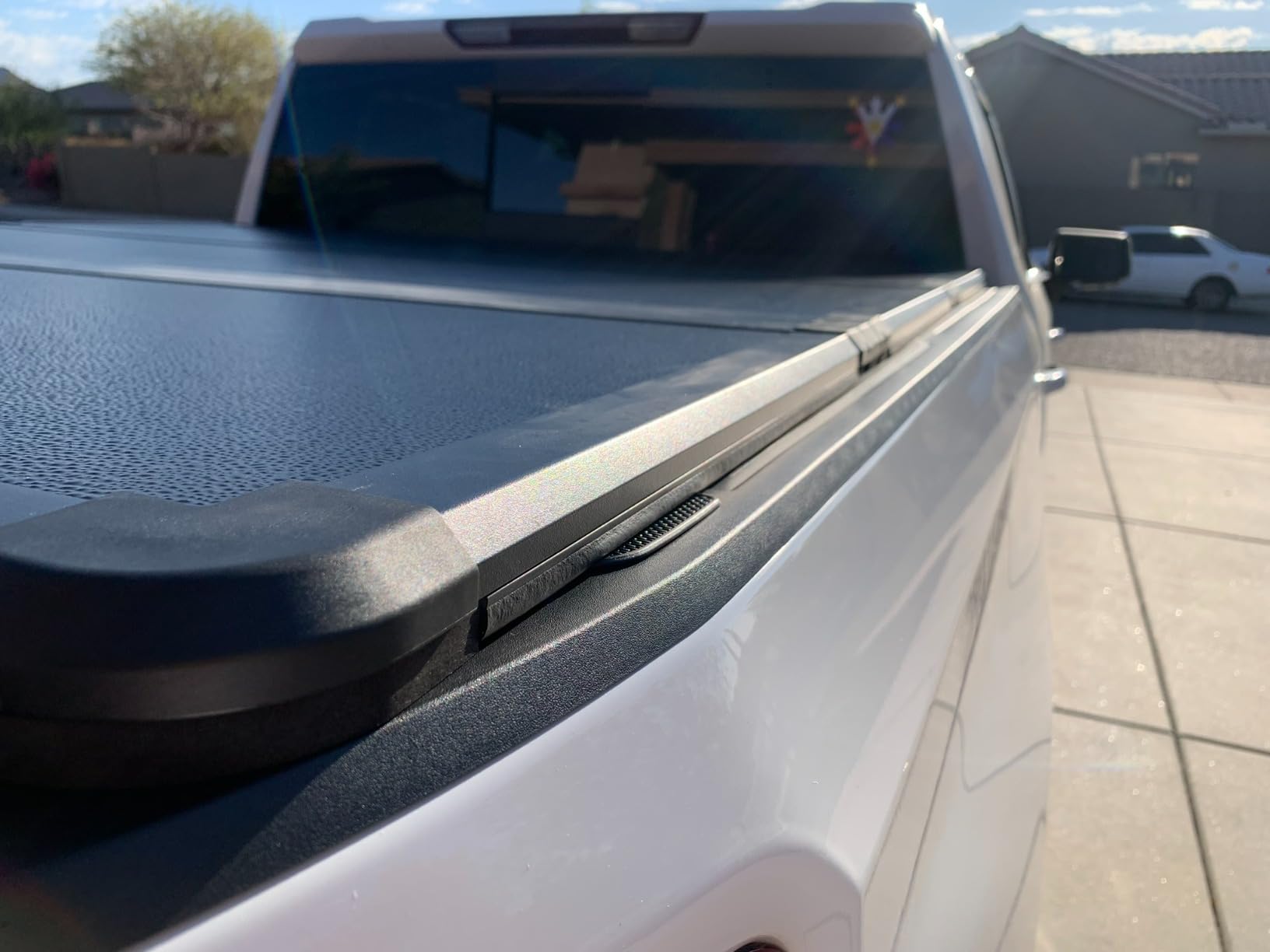 YITAMOTOR Hard Tri-Fold Tonneau Cover for 2007-2026 Chevy Silverado 5.8ft | Tri-folding Truck Bed Cover for 2007-2026 GMC Sierra/Chevy Silverado 1500 New Body Style, Fleetside 5.8 Feet Bed customer photo 2