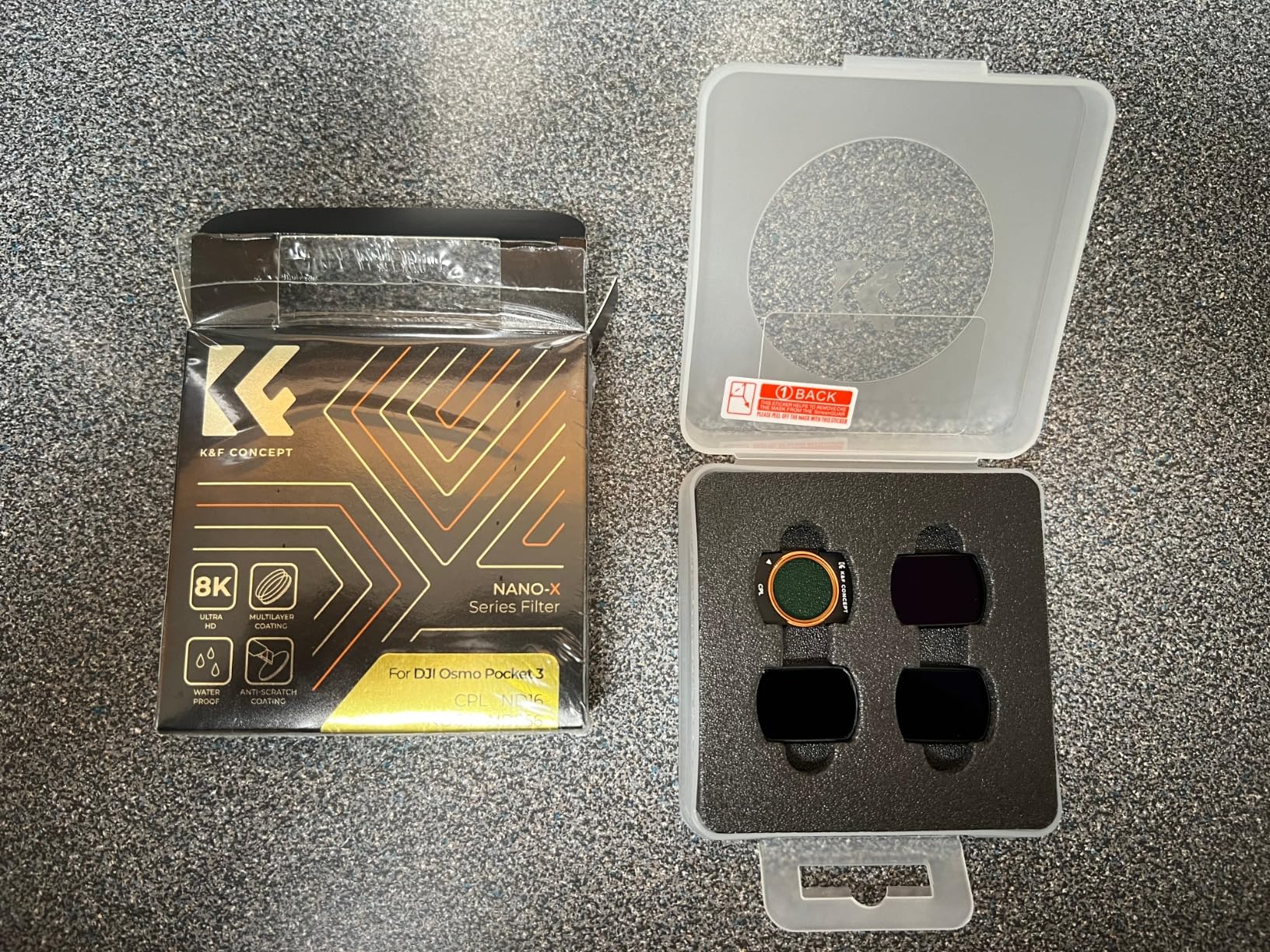 K&F CONCEPT Magnetic 4 Pack CPL ND16 ND64 ND256 Filter Kit | Compatible with DJI OSMO Pocket 4 Pocket 3, Multi-Coated/HD Optical Glass/Gimbal, FD161 customer photo 2