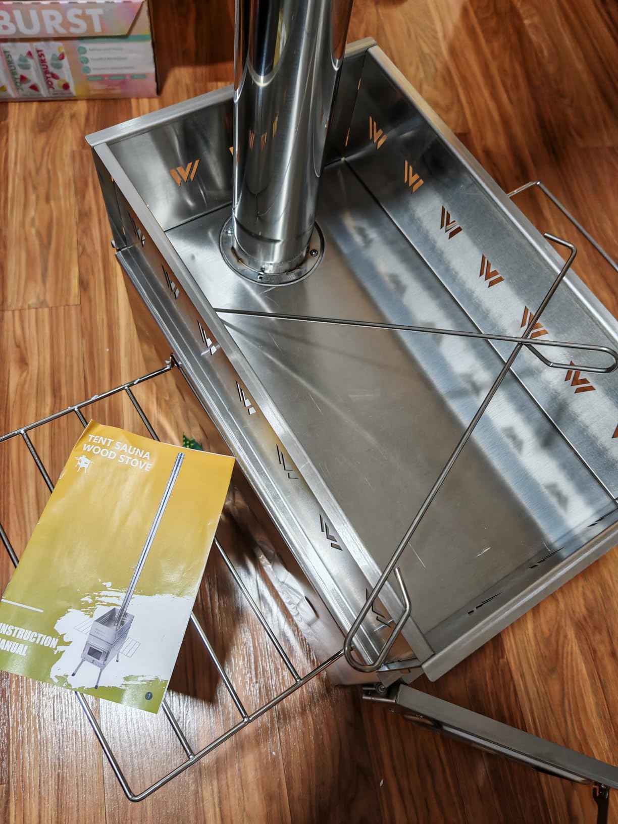 WillowyBe Outdoor Sauna Hot Tent Stove, Rocket Stove Heater, Portable Camping Wood Stove for Dry Sauna, Cooking for Husband and Friends customer photo 1