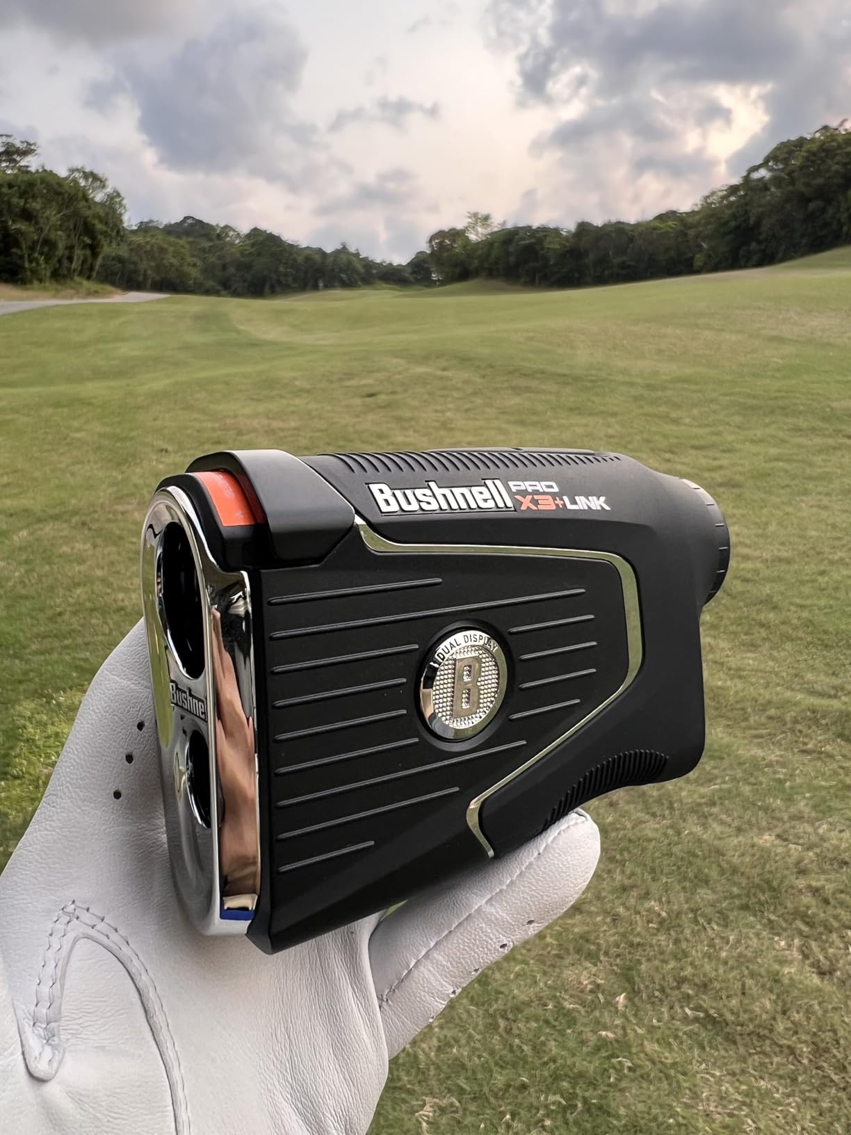 Bushnell Golf Pro X3+ Link Laser Rangefinder | Wind Speed, Slope & Elements Compensation, 1300-Yard Range, 7X Magnification, Dual Display, Visual JOLT & Magnetic Cart Mount customer photo 1