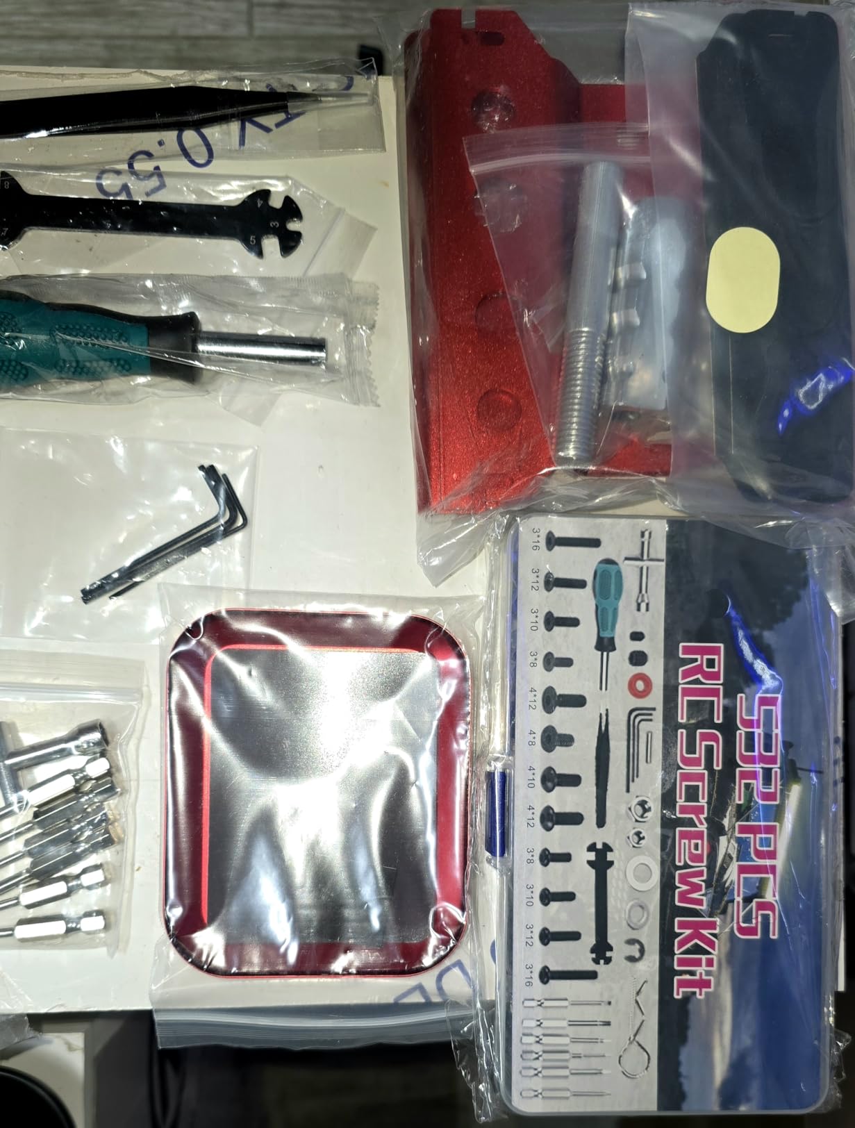 RC Car Repair Work Stand, 1100pcs RC Screw Kit and Vehicle Scale Accessories for Traxxas Axial Redcat Arrma HPI HSP SCX10 RC4WD 1/8 1/10 1/12 1/16 Scale RC Crawler Truck Buggy Car customer photo 2