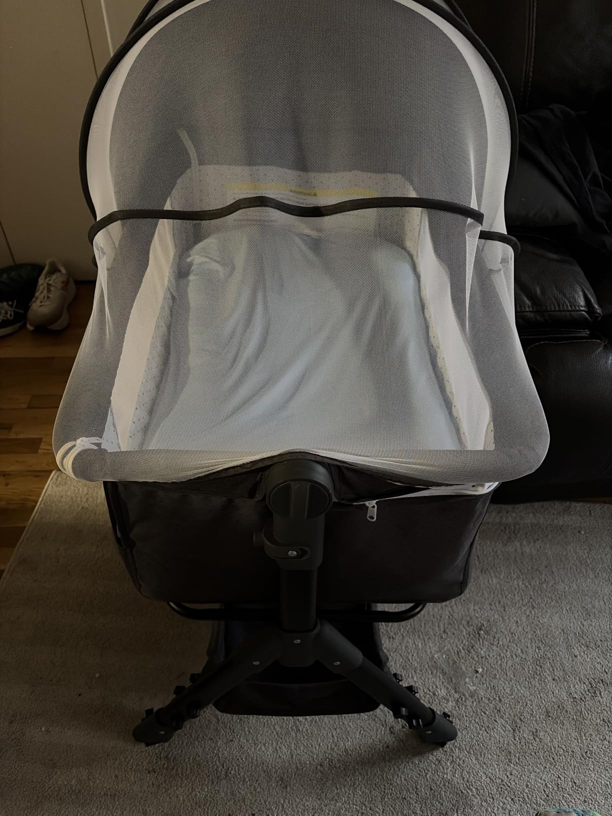 BCOL Baby Bassinet, Bedside Bassinet for Baby, 3 in 1 Bassinet Bedside Sleeper with Wheels, Mosquito Net, Adjustable Easy Folding Portable Bed customer photo 1