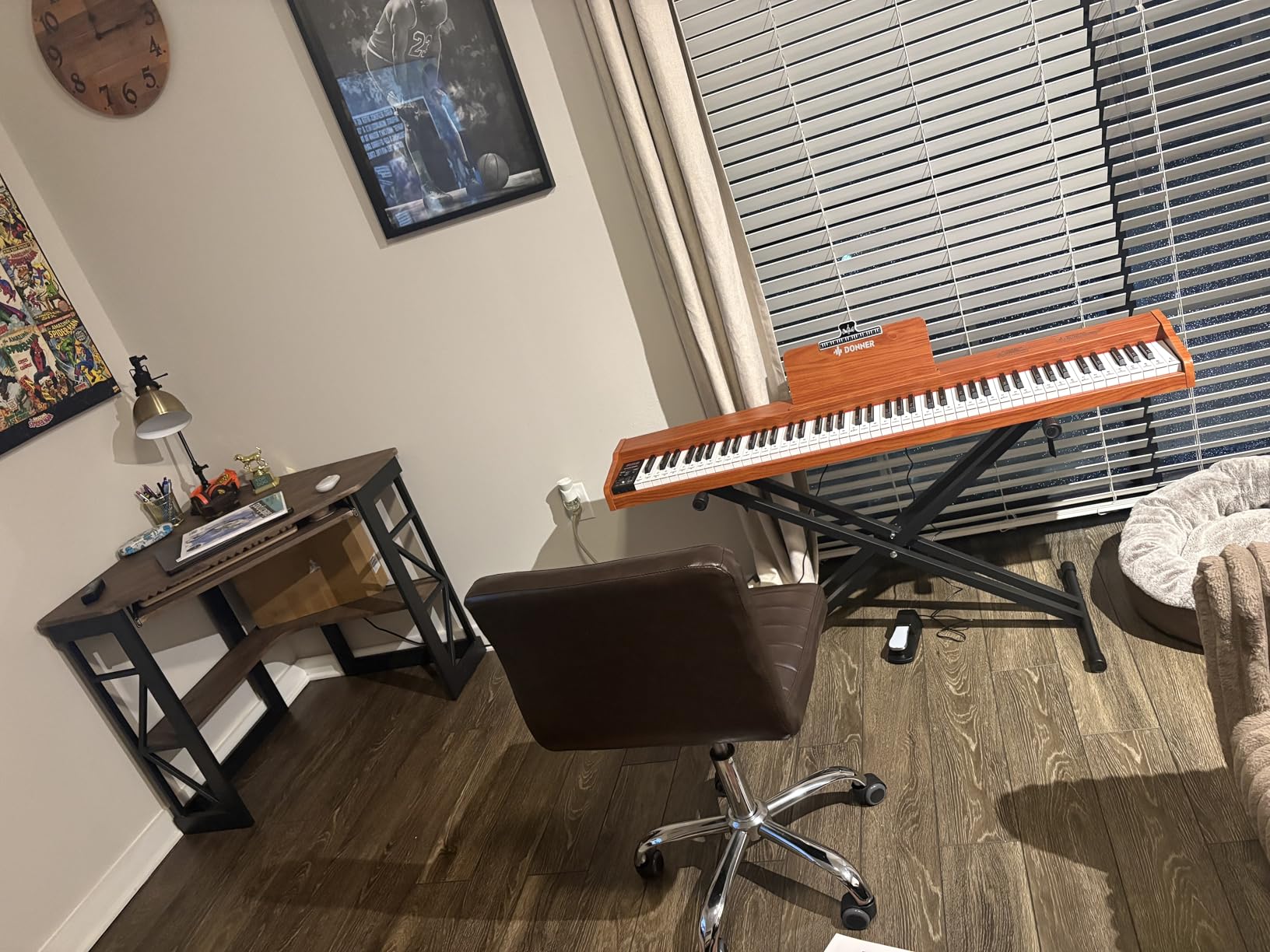 Donner DEP-1S Piano Keyboard 88 Keys, Beginner Digital Piano with Velocity-Sensitive Keyboard, Record, Bluetooth, Bundle with Stand, Stickers, and Sustain Pedal customer photo 1