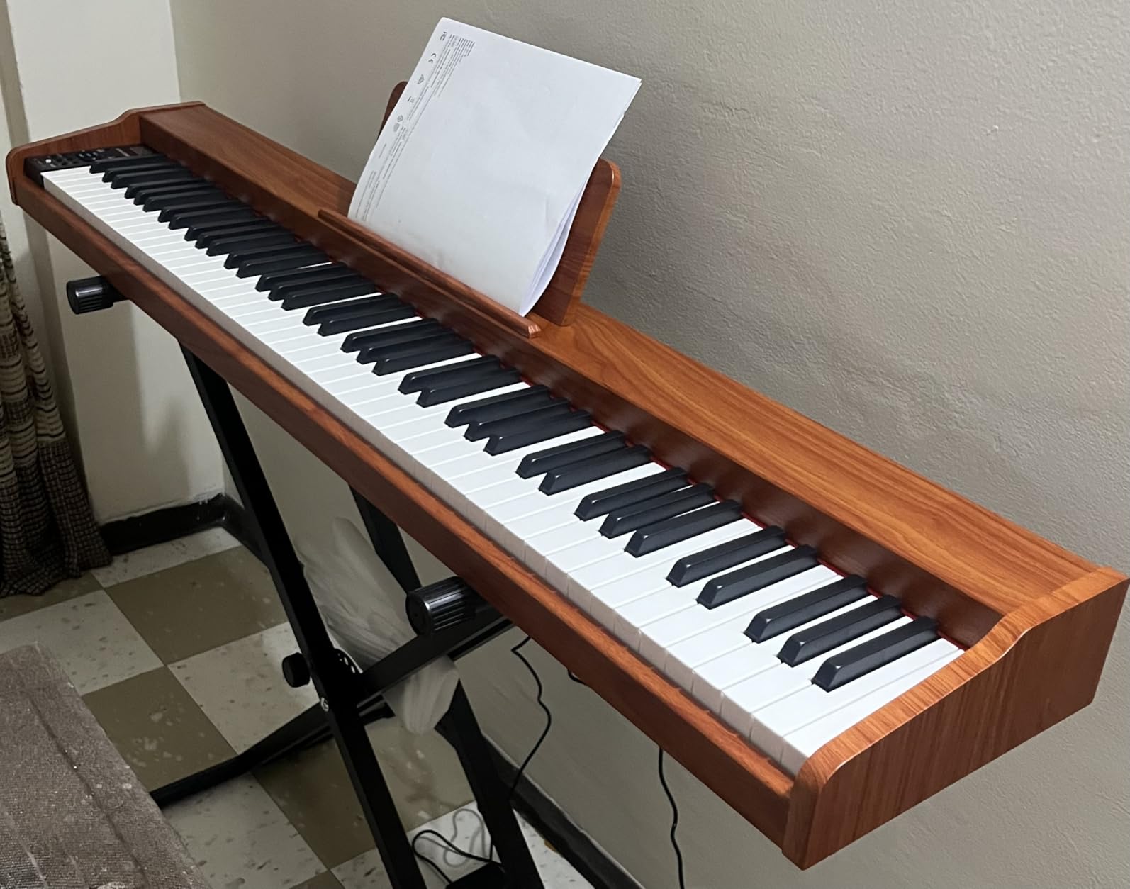 Donner DEP-1S Piano Keyboard 88 Keys, Beginner Digital Piano with Velocity-Sensitive Keyboard, Record, Bluetooth, Bundle with Stand, Stickers, and Sustain Pedal customer photo 2