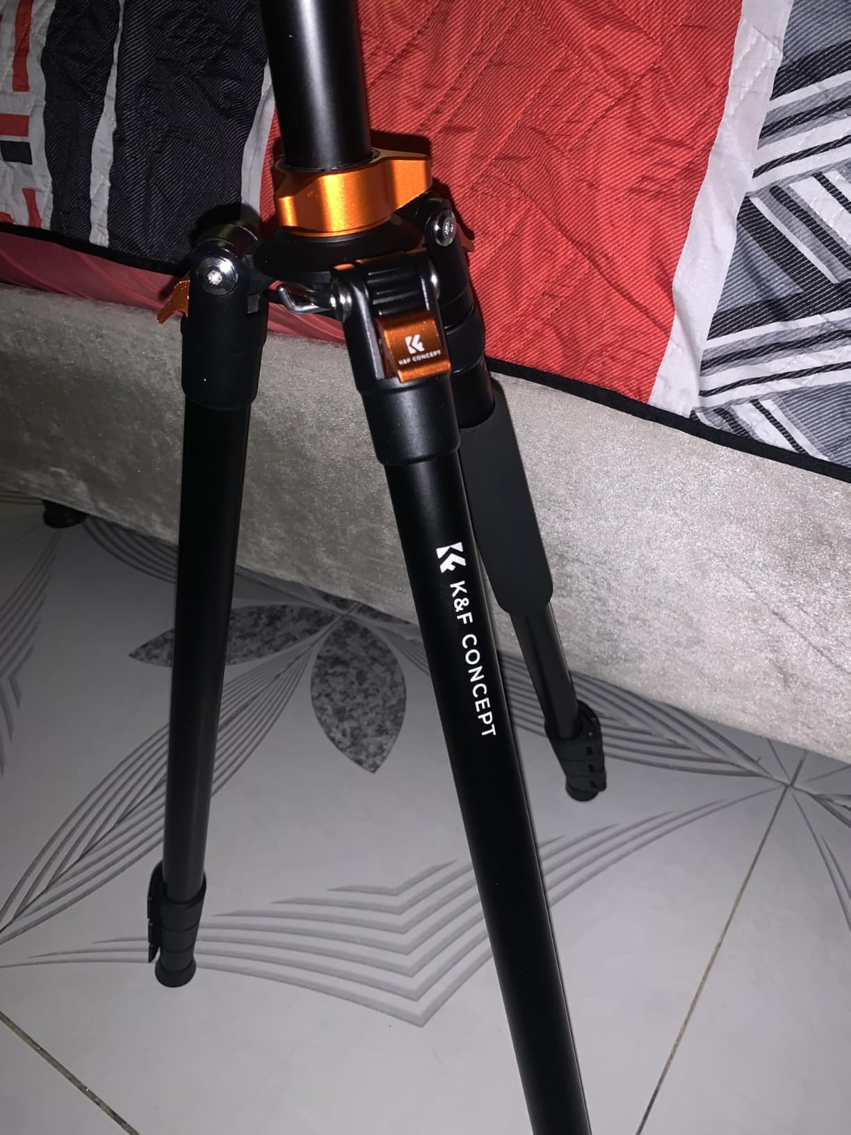 K&F CONCEPT 90''/230cm Overhead Camera Tripod, Horizontal Shooting Video Tripods with Fluid Head Heavy Duty, Detachable Monopod, for Indoor and Outdoor Use T254A7+FH-03 customer photo 1