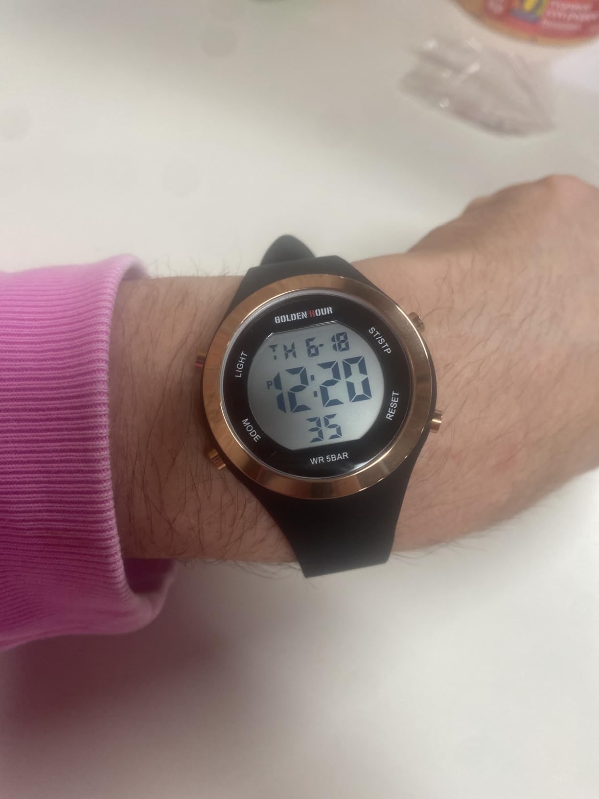 Waterproof Sport Women's Digital Chronograph Silicone Strap Watch customer photo 1