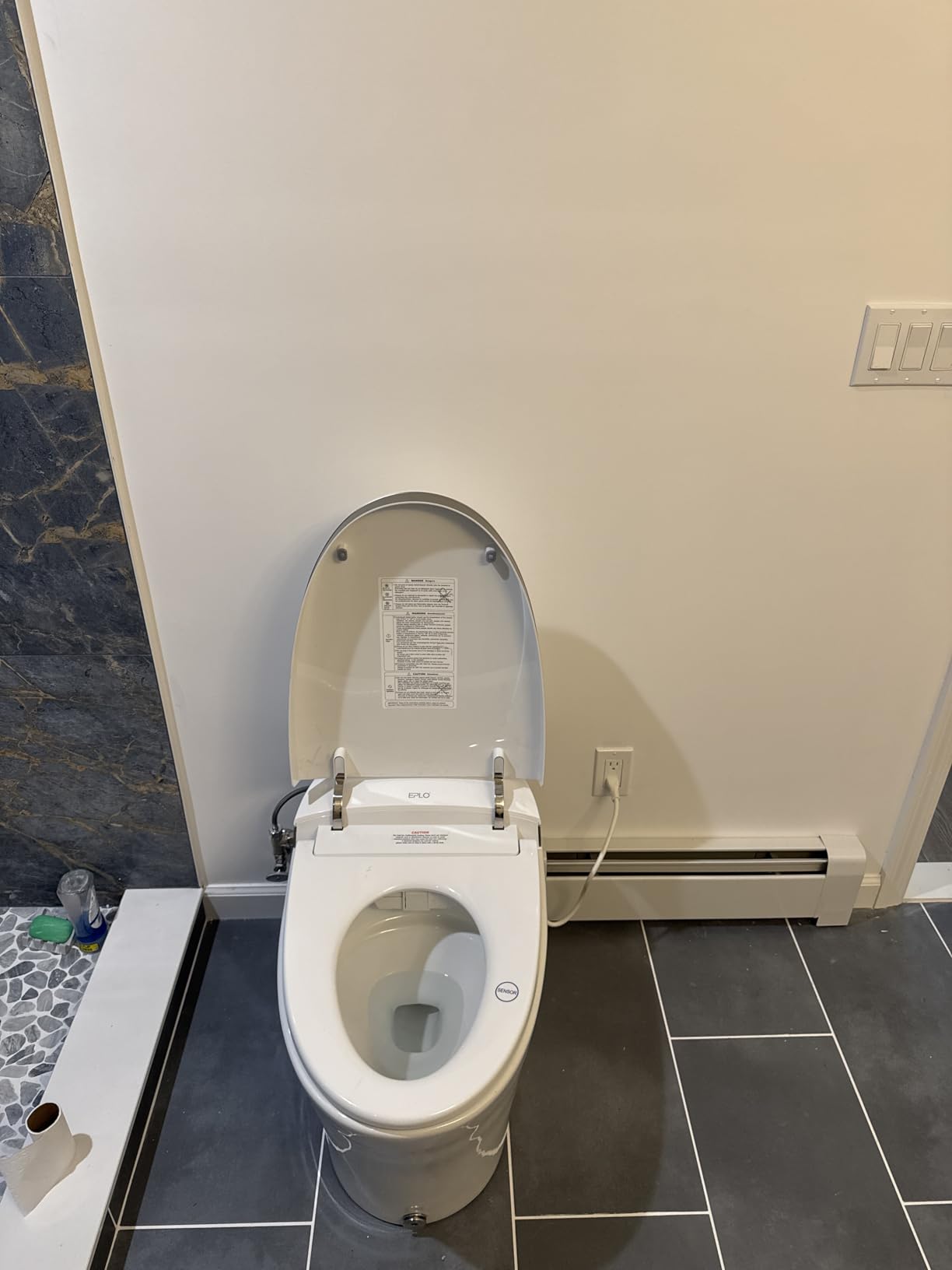 EPLO Smart Toilet with Bidet Built In, Luxury Bidet with Heated Seat ADA Comfort Height & Foam Dispenser, Elongated Japanese Toilet with Automatic Flush, Dryer, Night Light, TEMP Display - iX7 MT customer photo 2