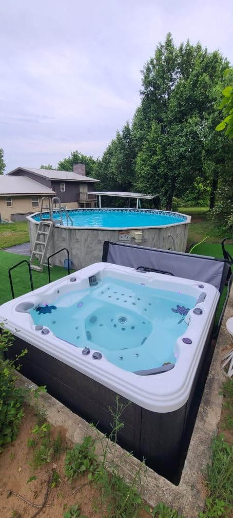 Scenic Outdoor Hot Tub, 6-Person 69-Jet Lounger 4-Pump Spa with Triple Water Columns and Bluetooth Stereo by Essential Hot Tubs customer photo 2