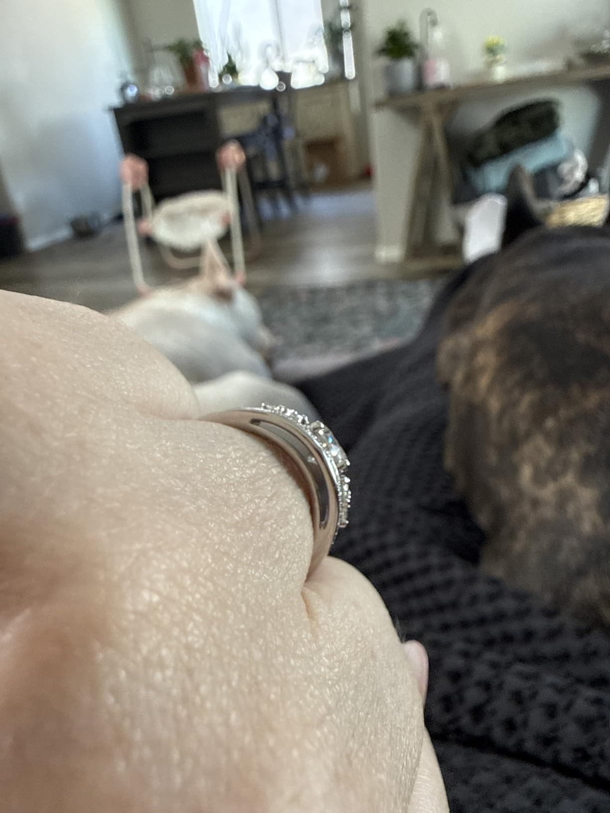 Moissanite Engagement Ring 1.2-2.8CTTW D Color VVS1 Clarity 925 Sterling Silver Vintage Bezel Halo Promise Wedding Anniversary Rings for Women with Certificate customer photo 2