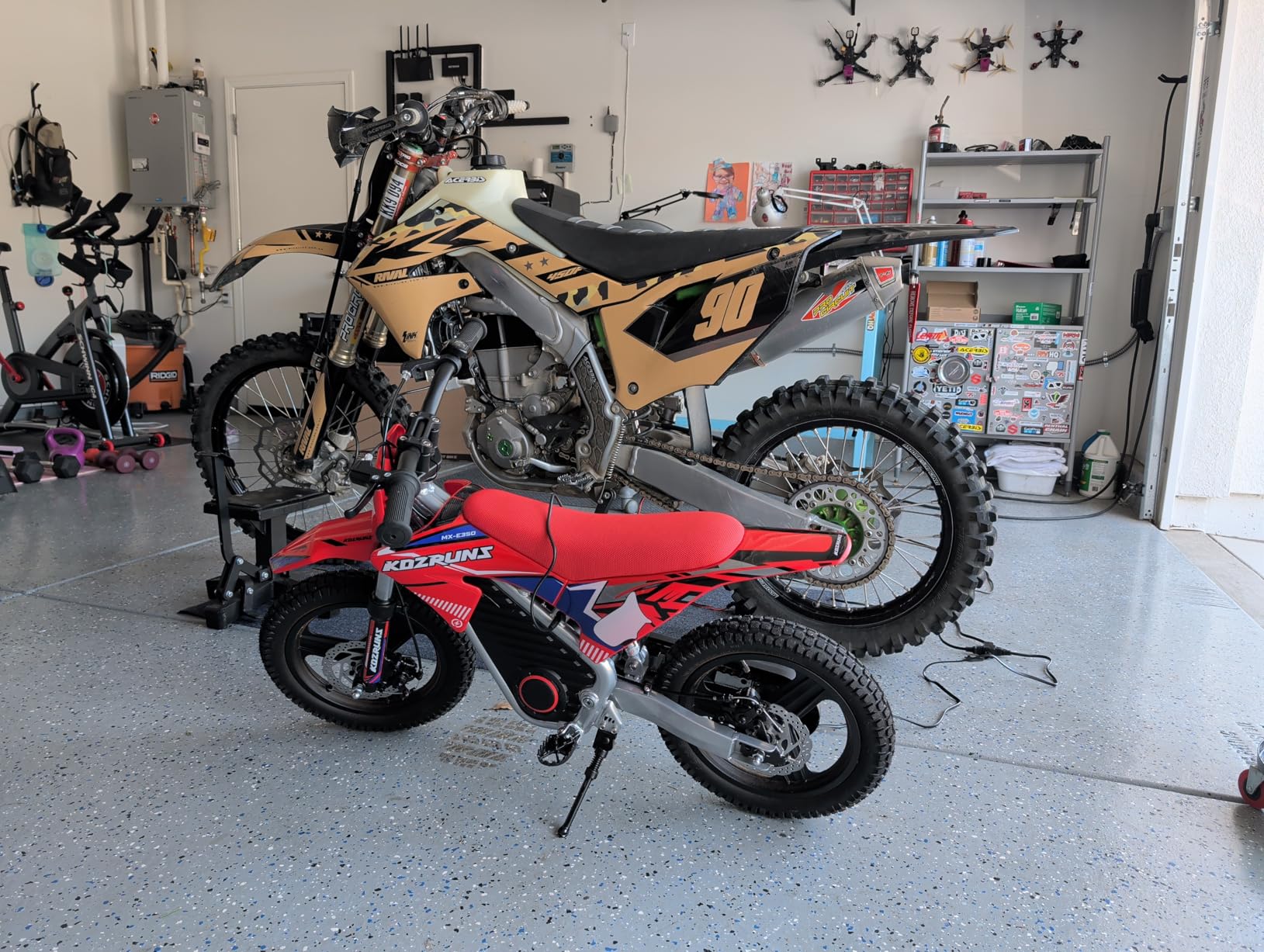 AIII 36V Electric Dirt Bike for Kids 4-8, High Performance 350W Racing Grade Motorcycle, Up to 18.6MPH, 3 Speed Settings, 14-Inch Off-Road Tires, Dual Disc Brakes & Advanced Shock Absorption, Orange customer photo 2