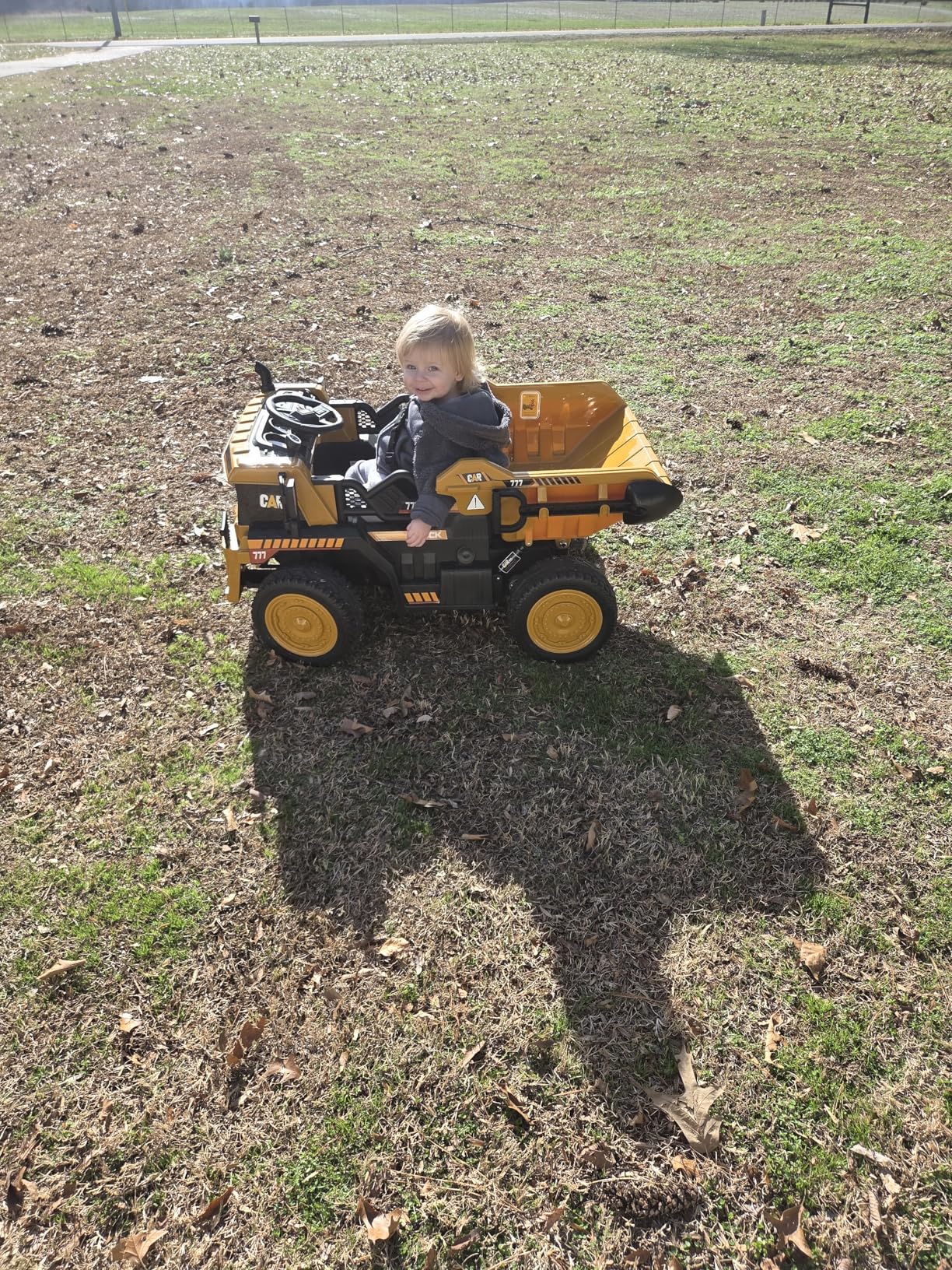 ANPABO 24V Ride On Dump Truck, 2 Seater Kids Car w/Remote Control, Dump Bed Electric, Extra Shovel, Durable EVA Tires, Bluetooth, Powerful 24V Motors, Ride on Toys for Boys & Girls-Yellow customer photo 1