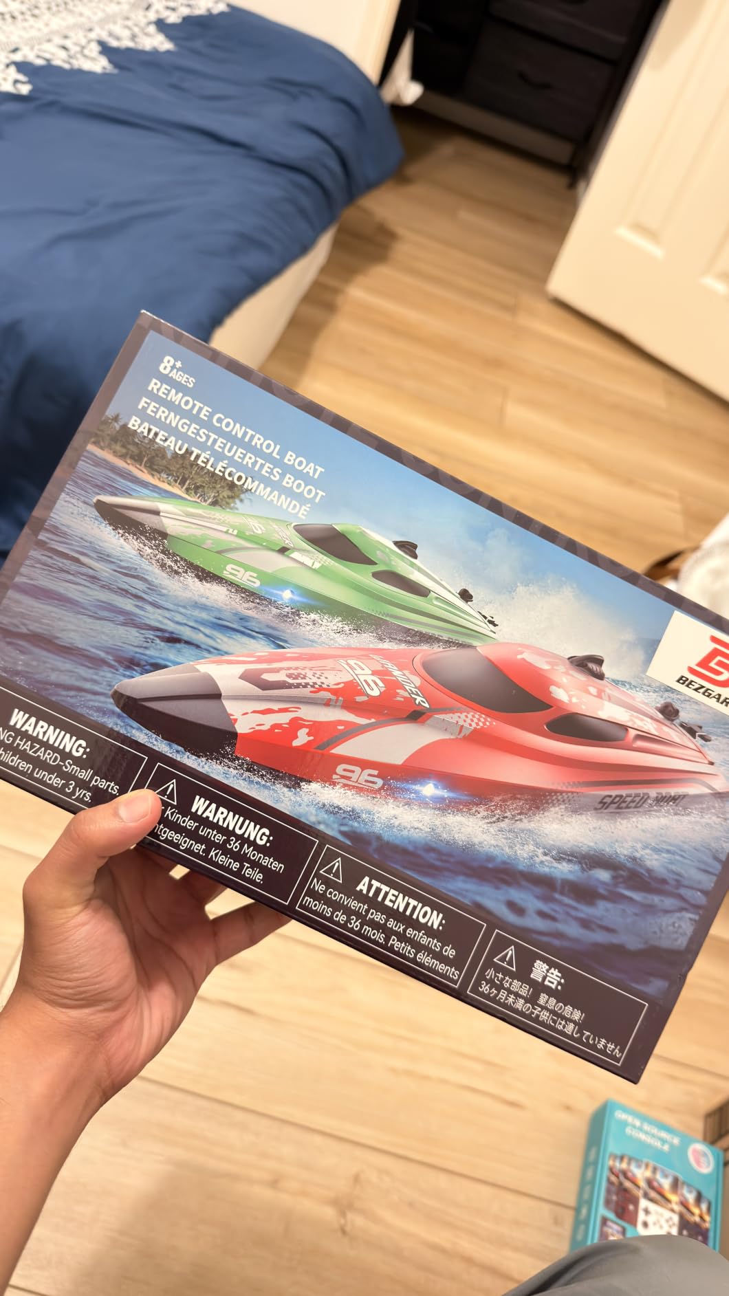 BEZGAR RC Boat TX126-12 Inch Remote Control Boat for Lakes and Pools | 25 KPH High Speed; Waterproof Design; 700mAh Rechargeable Battery; Ideal Toy Boat for Kids Adults; Red customer photo 2