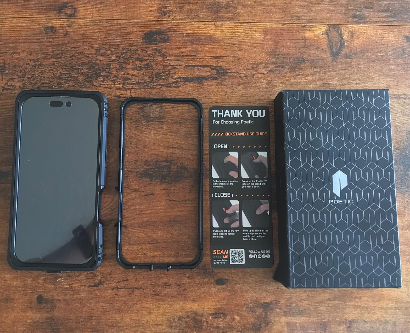 Poetic Revolution Case for iPhone 16 Pro 6.3 inch, [Slide Camera Cover], Full-Body Military Grade Rugged Shockproof Cover with Kickstand and Built-in-Screen Protector, Black customer photo 2