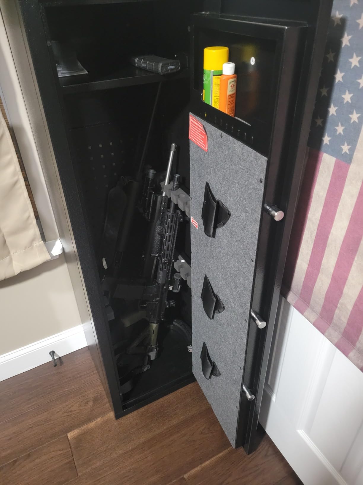 8-10 Gun Safe for Rifles and Pistols, Gun Cabinets for Rifles and Shotguns, Long Gun Safe for Home Rifle and Pistols with Dual Alarm & Mute Mode, gun storage with Quick Access and Gun Rack customer photo 2