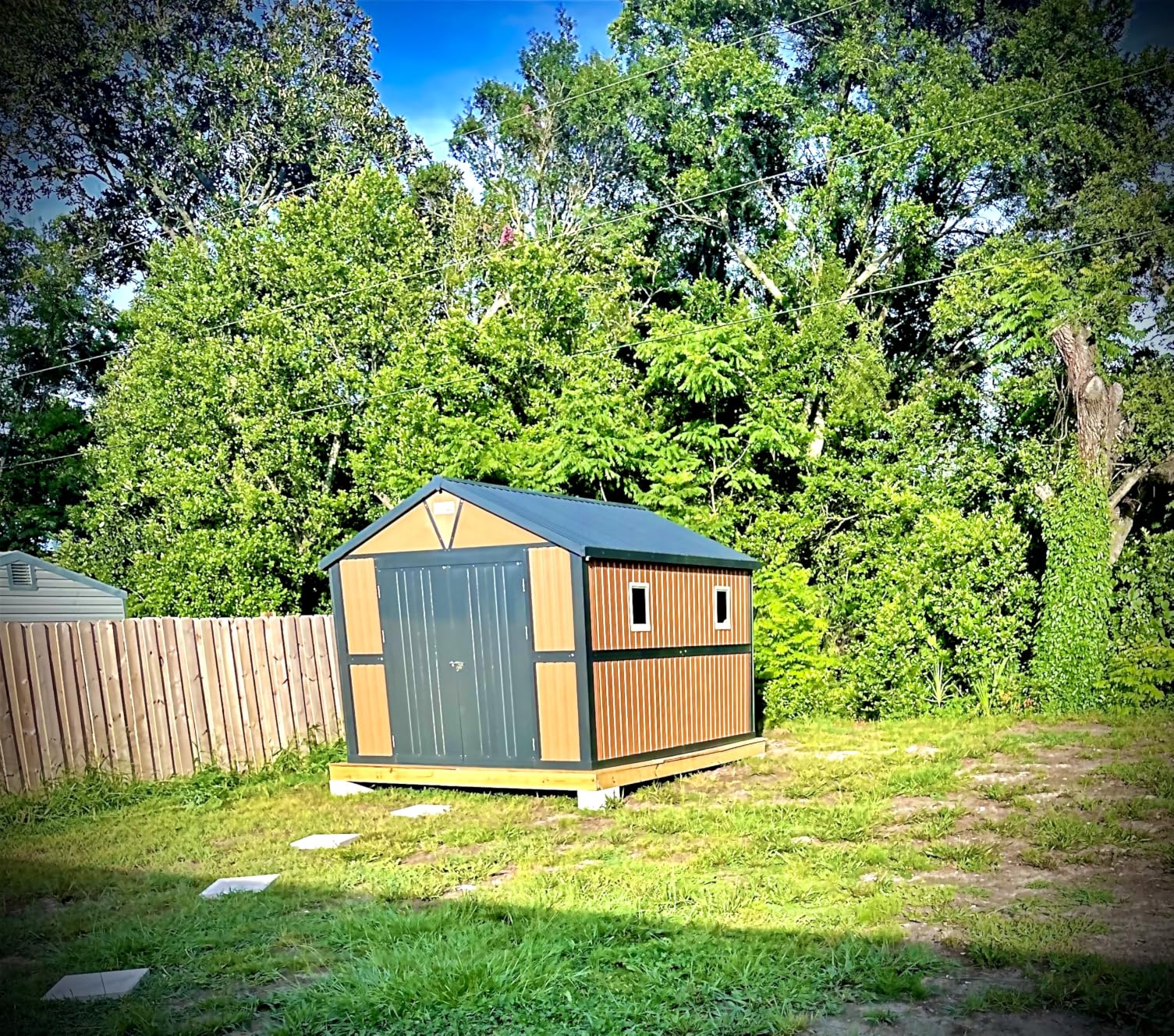 10x12 Ft Outdoor Storage Shed, Extra Large Metal Shed with Lockable Doors, 2 Windows, Outside Steel Tiny House Ideal for Garden, Backyard, Patio Utility, Tool Storage, Chicken Coops customer photo 1