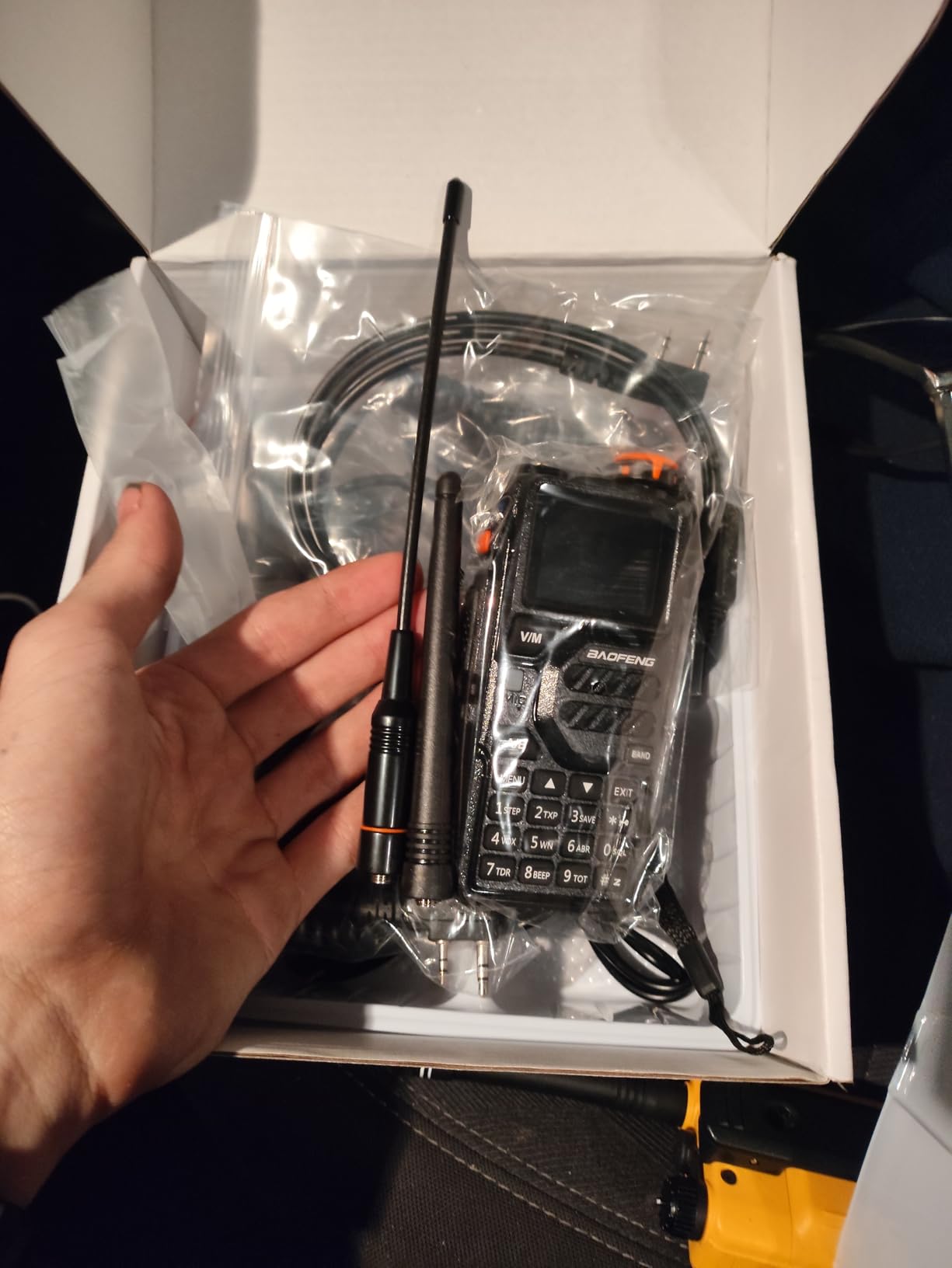 BAOFENG K5PLUS Tri-Band Ham Radio 10W Long Range, UHF VHF 1.25M Handheld Tri-Power Two Way Radio with Airband, NOAA, 2500mAh Battery, Speaker Mic, 999CH, Frequency Copy, Scramble (1 Pack) customer photo 1