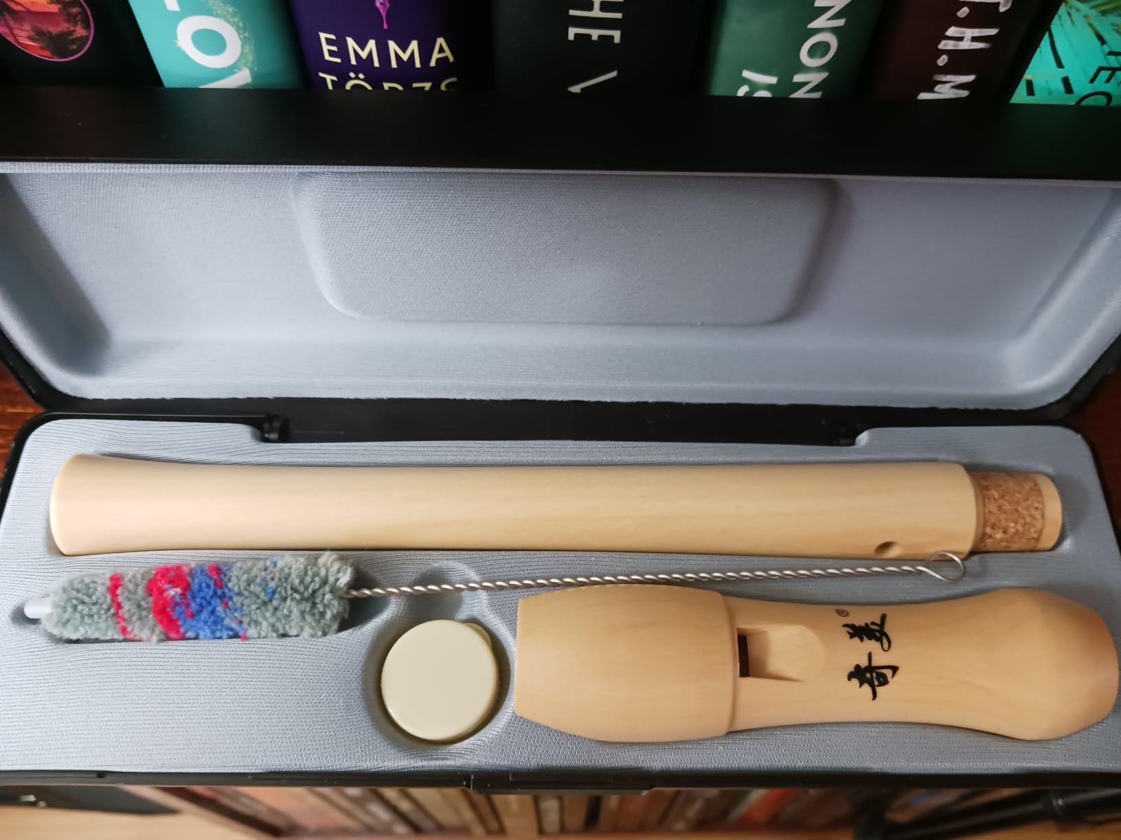 Recorder Instrument for Beginners, Solid Wood Baroque fingering C Key Soprano Wooden Recorder, Musical Flute Instrument, Detachable 2-piece Type Recorder with Hard Case & Cleaning Kit (Baroque) customer photo 1