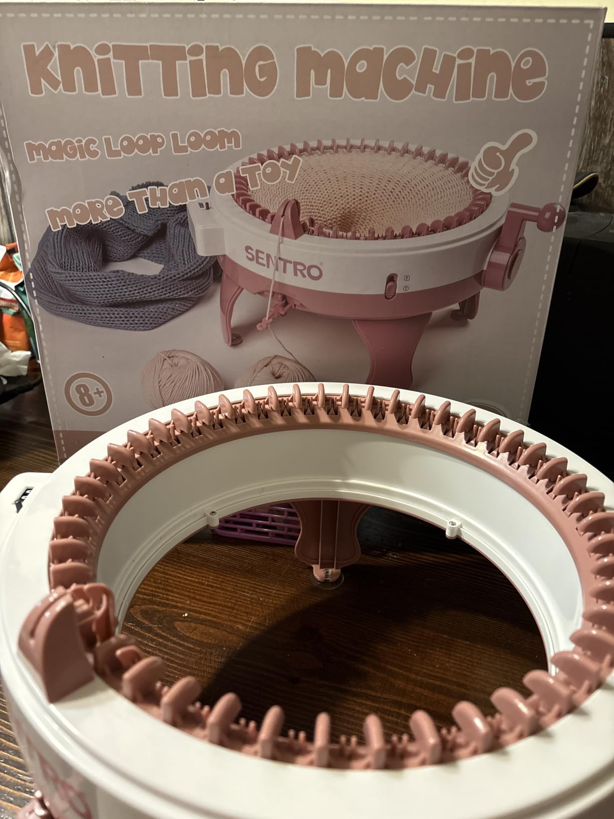 SENTRO Knitting Machine, 22 Needles Knitting Machines for Kids, Crochet Knitting Machine Kit for Sock/Hat/Pumpkin customer photo 1
