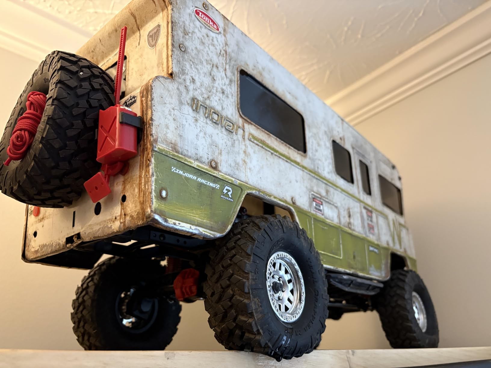 Aluminum Adjustable Piggyback Shock Absorber Oil Damper for Axial SCX10 Capra Wraith TRX4 TRX6 D90 Tamiya CC01 HSP HPI 1/10 RC Crawler Upgrade Parts (titanium, 120mm) customer photo 1