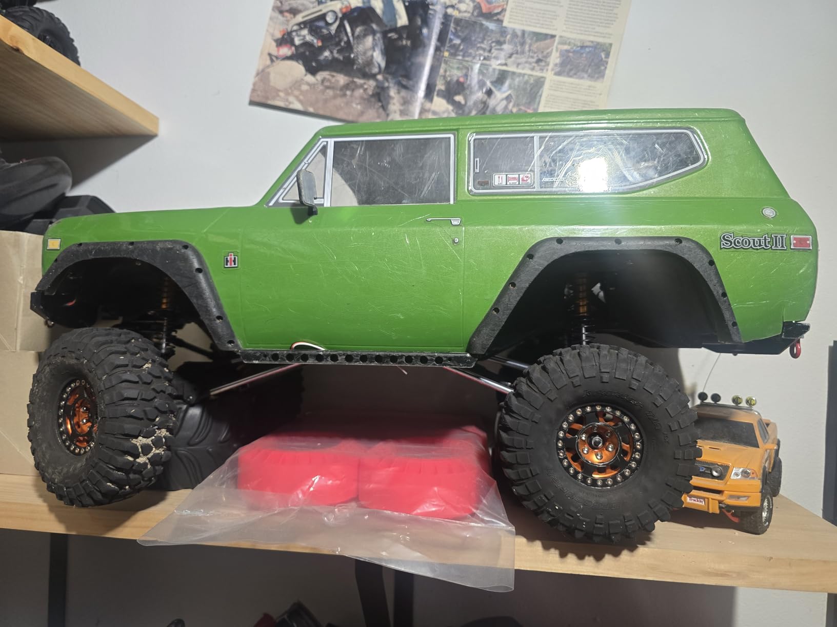 Aluminum Adjustable Piggyback Shock Absorber Oil Damper for Axial SCX10 Capra Wraith TRX4 TRX6 D90 Tamiya CC01 HSP HPI 1/10 RC Crawler Upgrade Parts (titanium, 120mm) customer photo 2