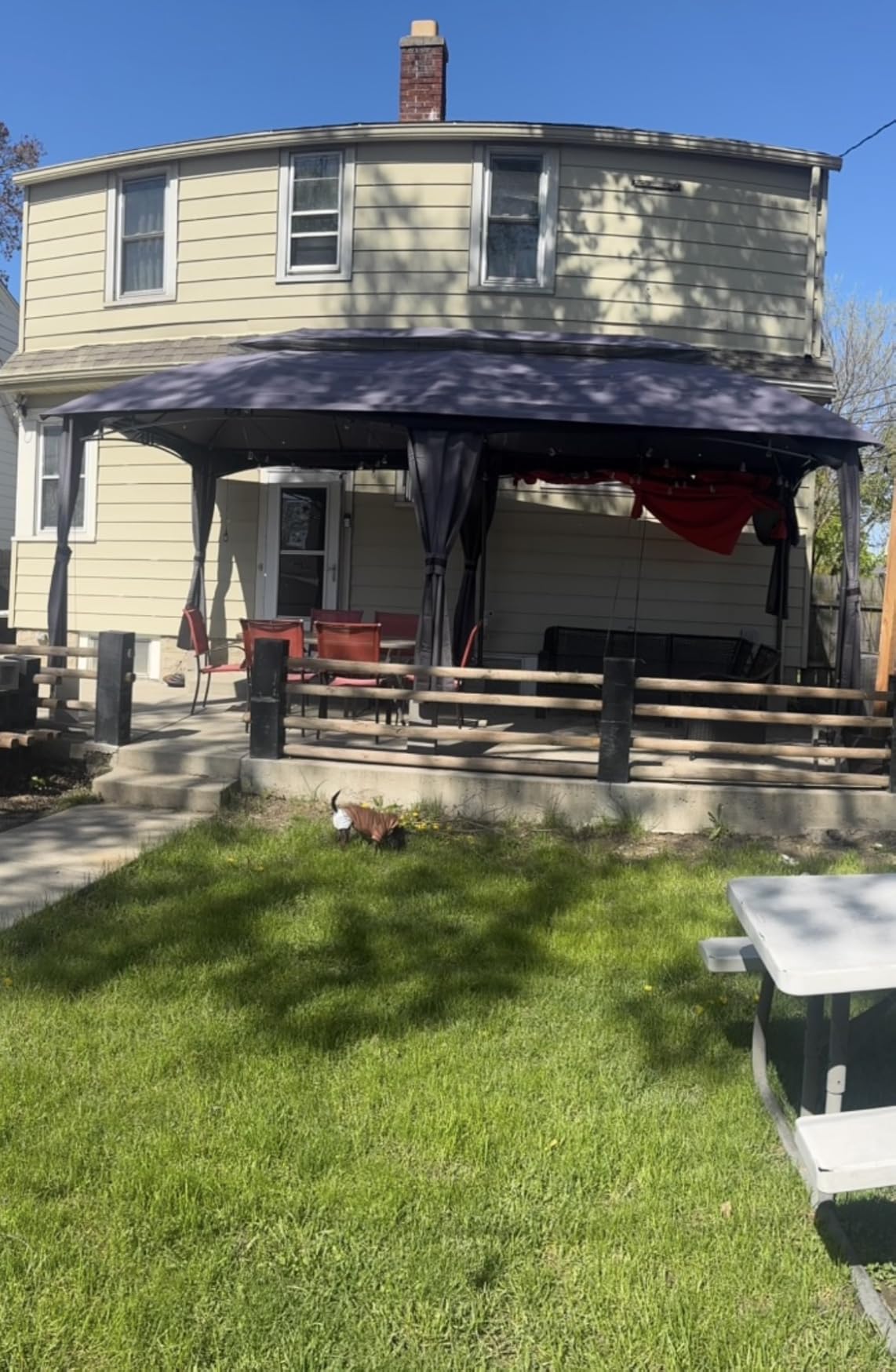 ABCCANOPY Outdoor Patio Gazebo 11x11 - Double Roof Canopy with Mosquito Netting for Backyard, Deck, Garden, Lawn, Dark Gray customer photo 2