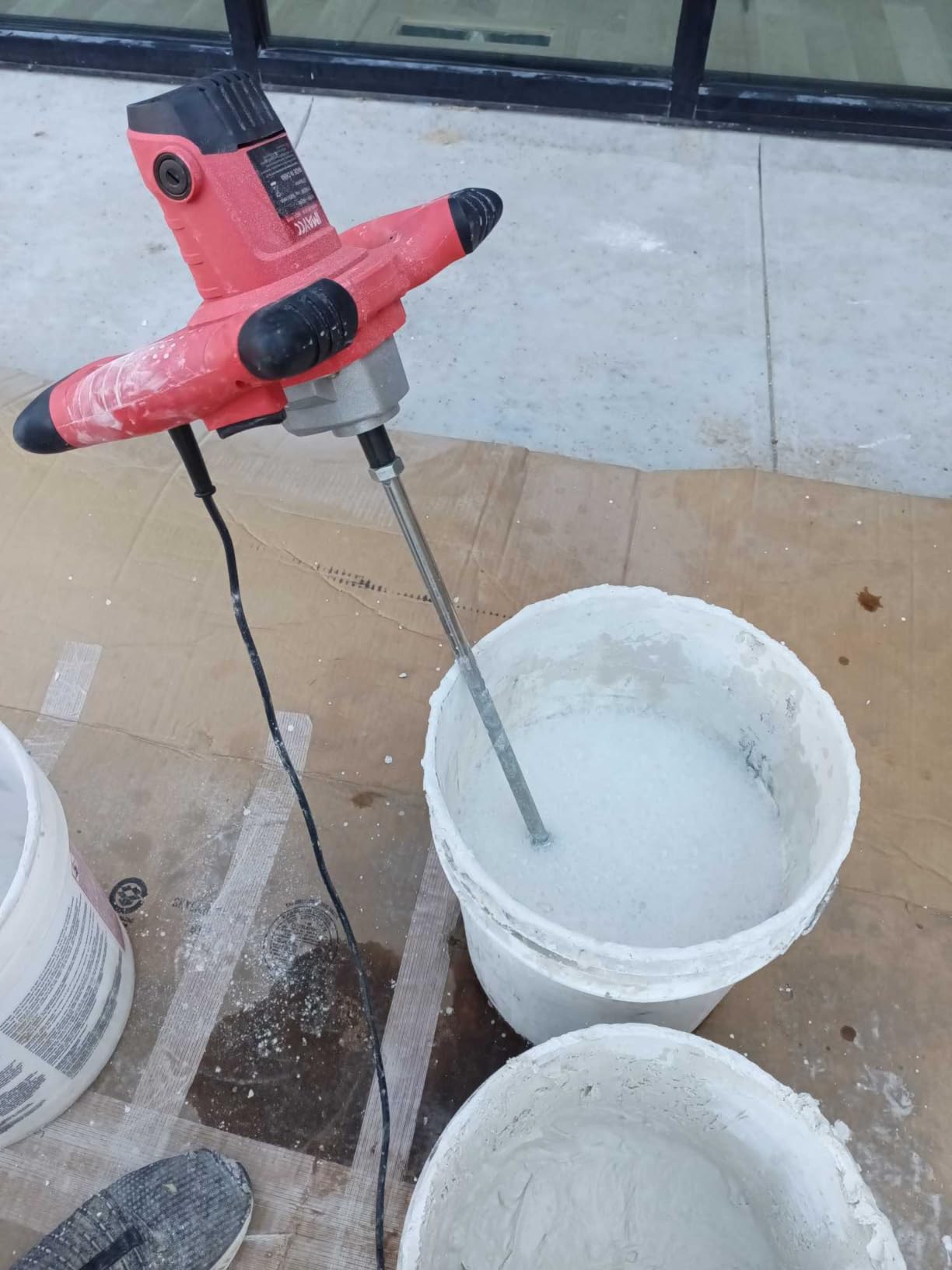 IMAYCC Cement Mixer 2100W, Portable Concrete Mixer, 110V Handheld Mud Mixer for Mortar, Paint, Grout, Plaster, Thinset, Fodder customer photo 2